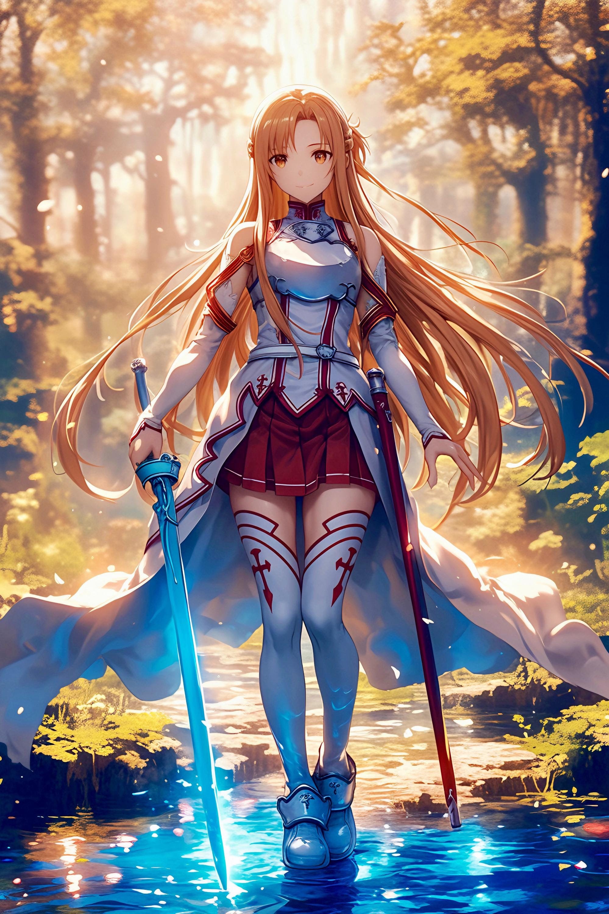 Asuna Yuuki, Sword Art Online, Anime Girl 4K Wallpaper (digital Print)