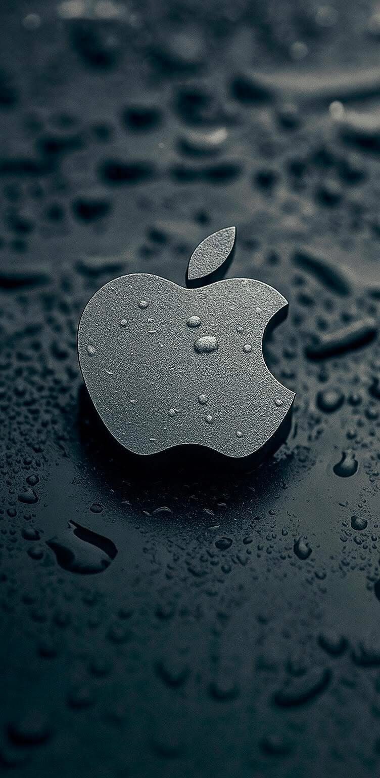 Apple Logo Metallic Texture 3 Dimensional Best Depth Effect 3D Wallpaper And Background For Apple IOS 26 IPhone 17 IPhone 17 Pro Max