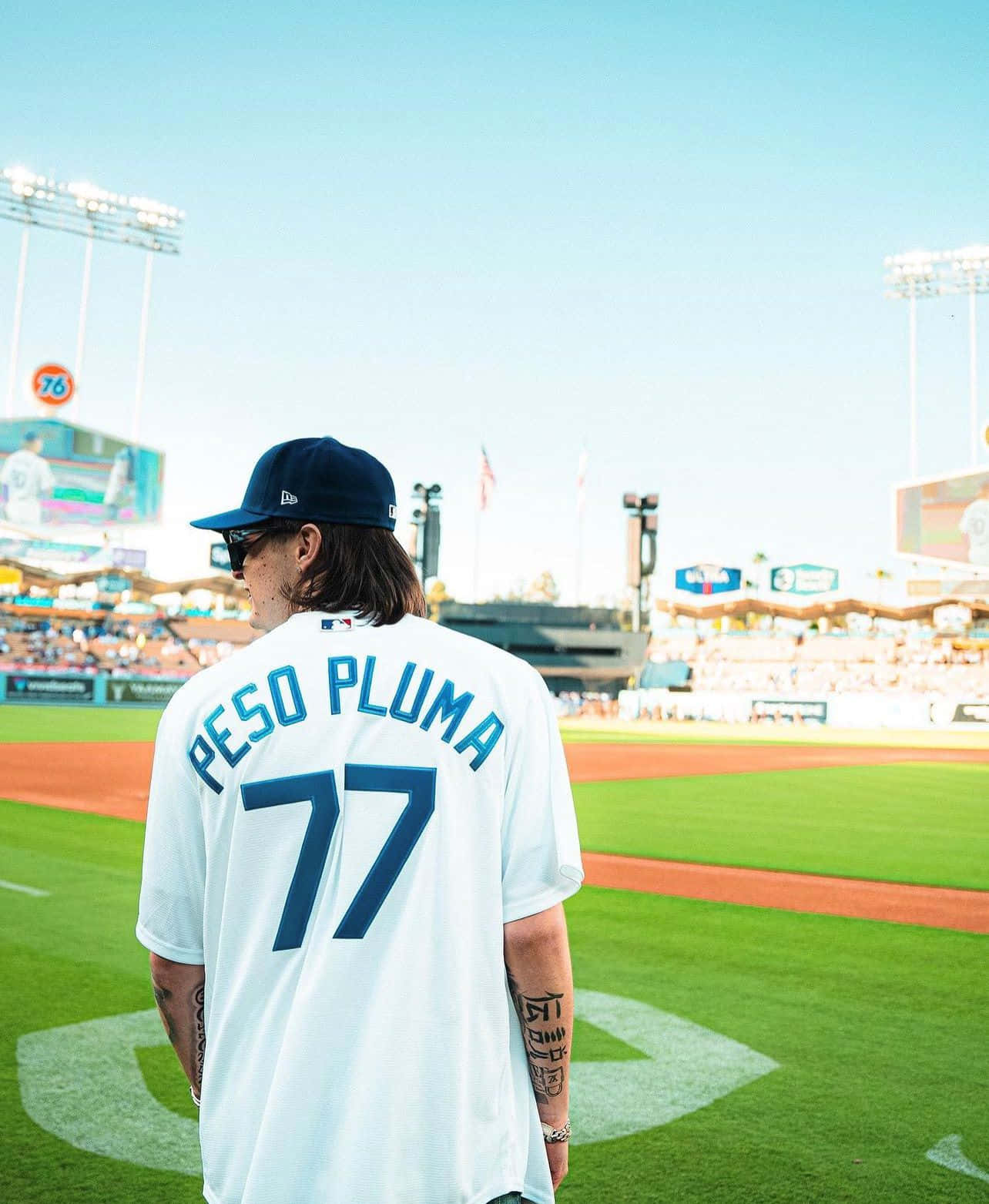 Download Peso Pluma Baseball Jersey77 Wallpaper