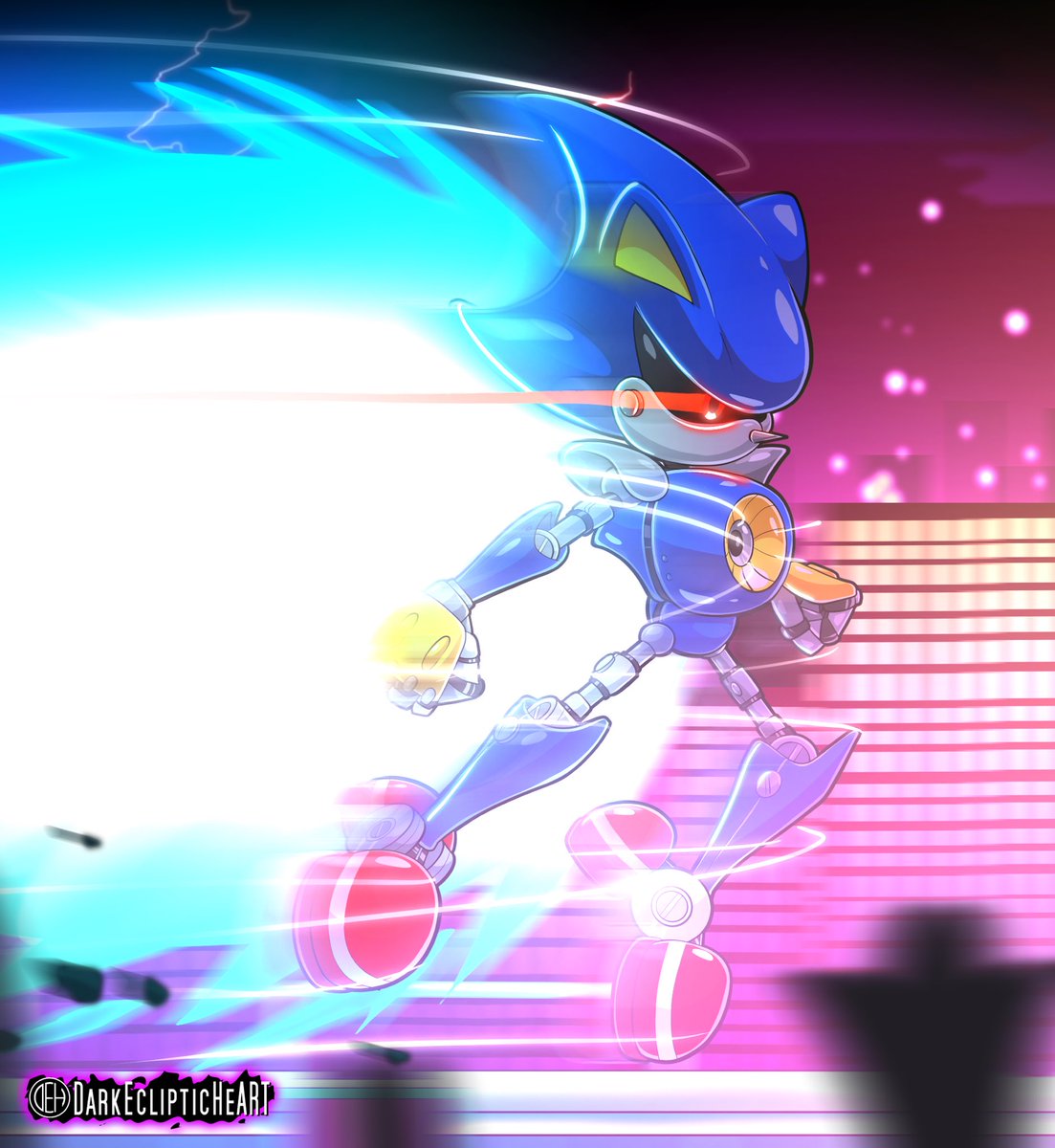 RT Fanart I drew of Metal Sonic from Sonic CD #metalsonic