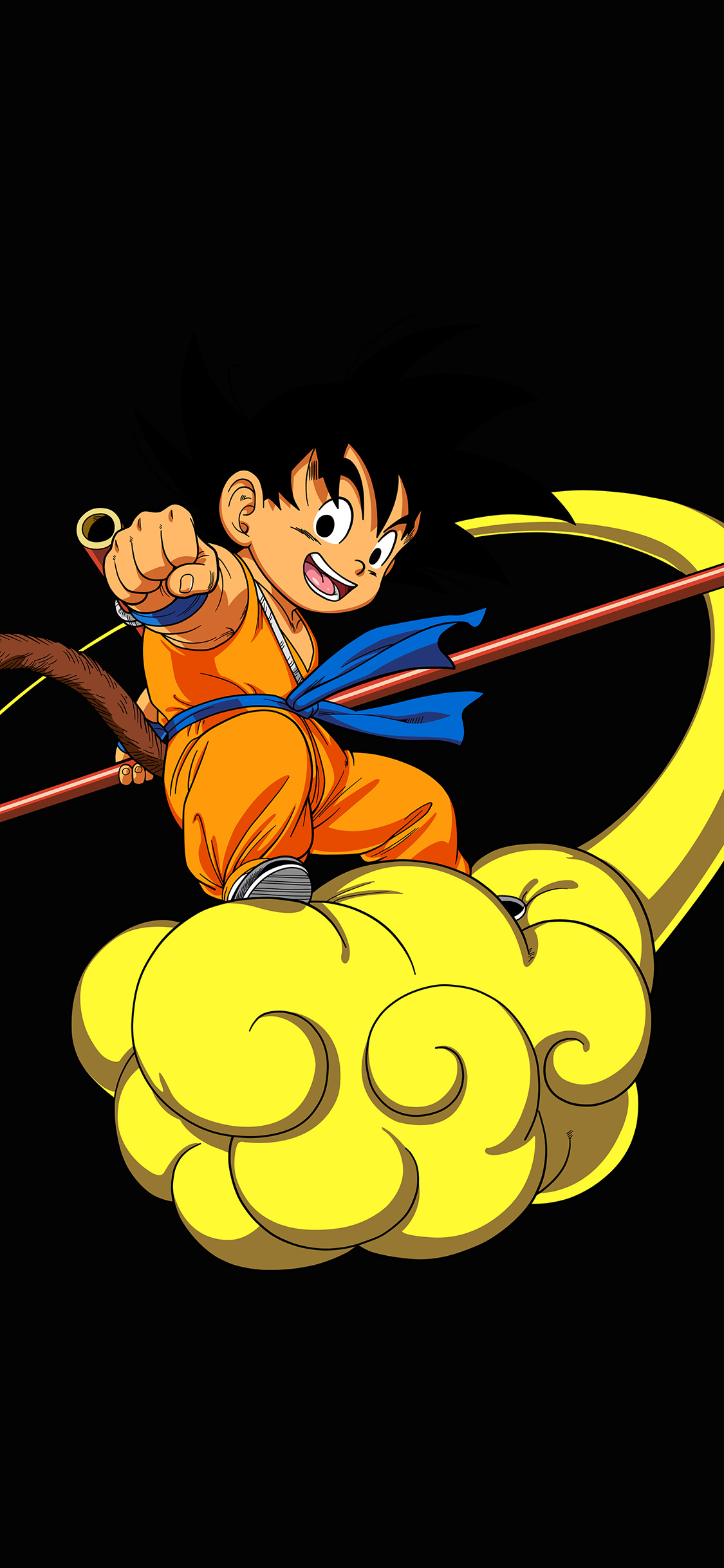 iPhoneXpapers goku cloud fly anime art illust