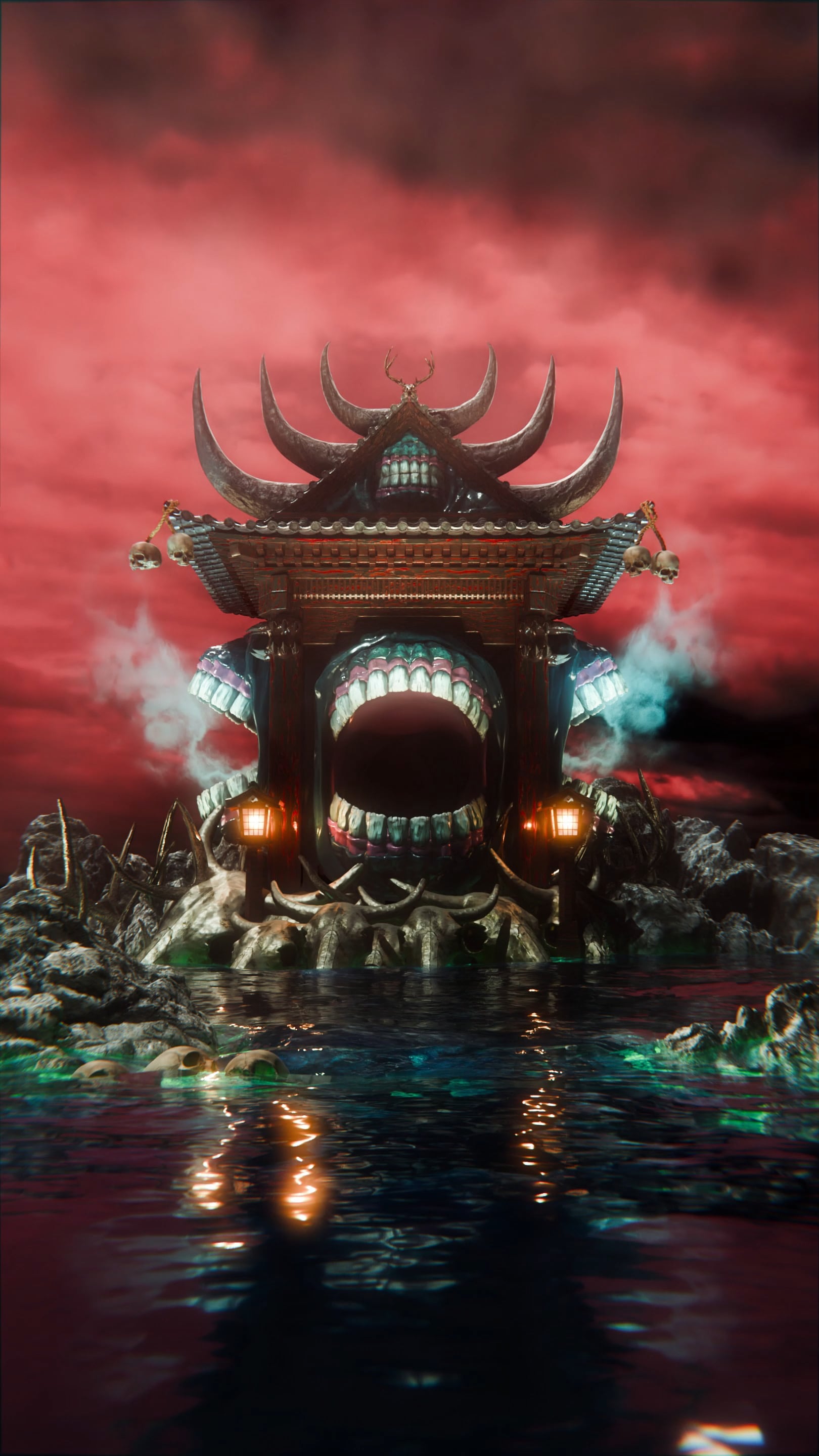 Malevolent Shrine made in Blender