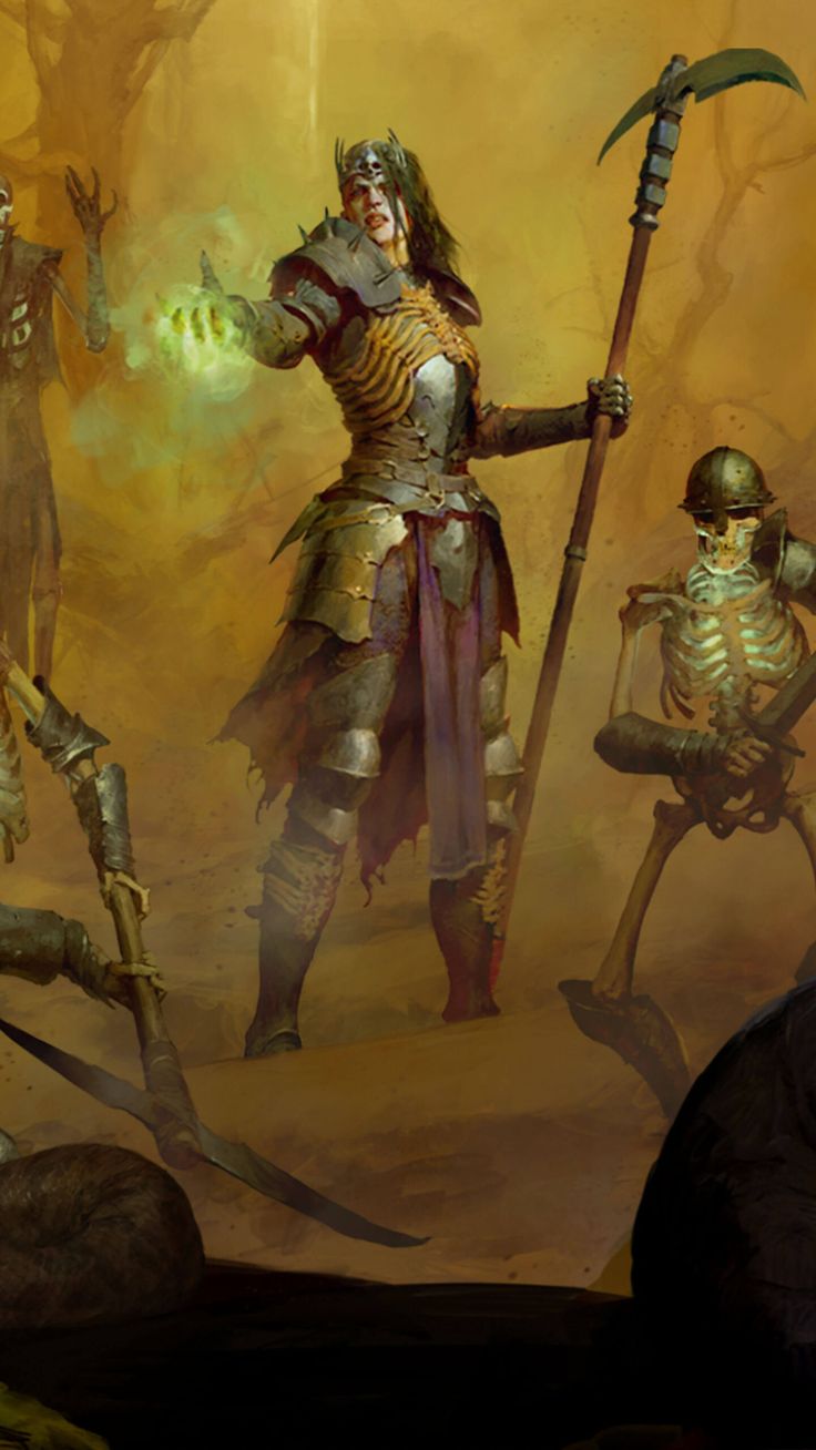 Necromancer Diablo IV 4K Ultra HD Mobile Wallpaper for iPhone & Android
