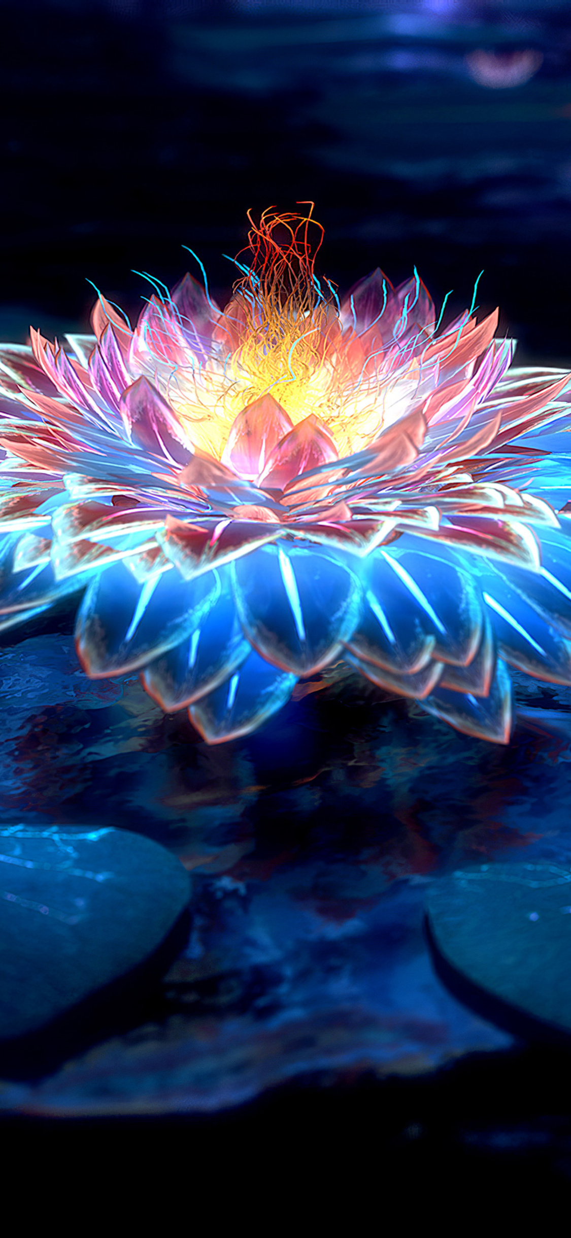Lotus Flower Digital Art 4k iPhone XS, iPhone 10, iPhone X , HD 4k Wallpaper, Image, Background, Photos and Picture