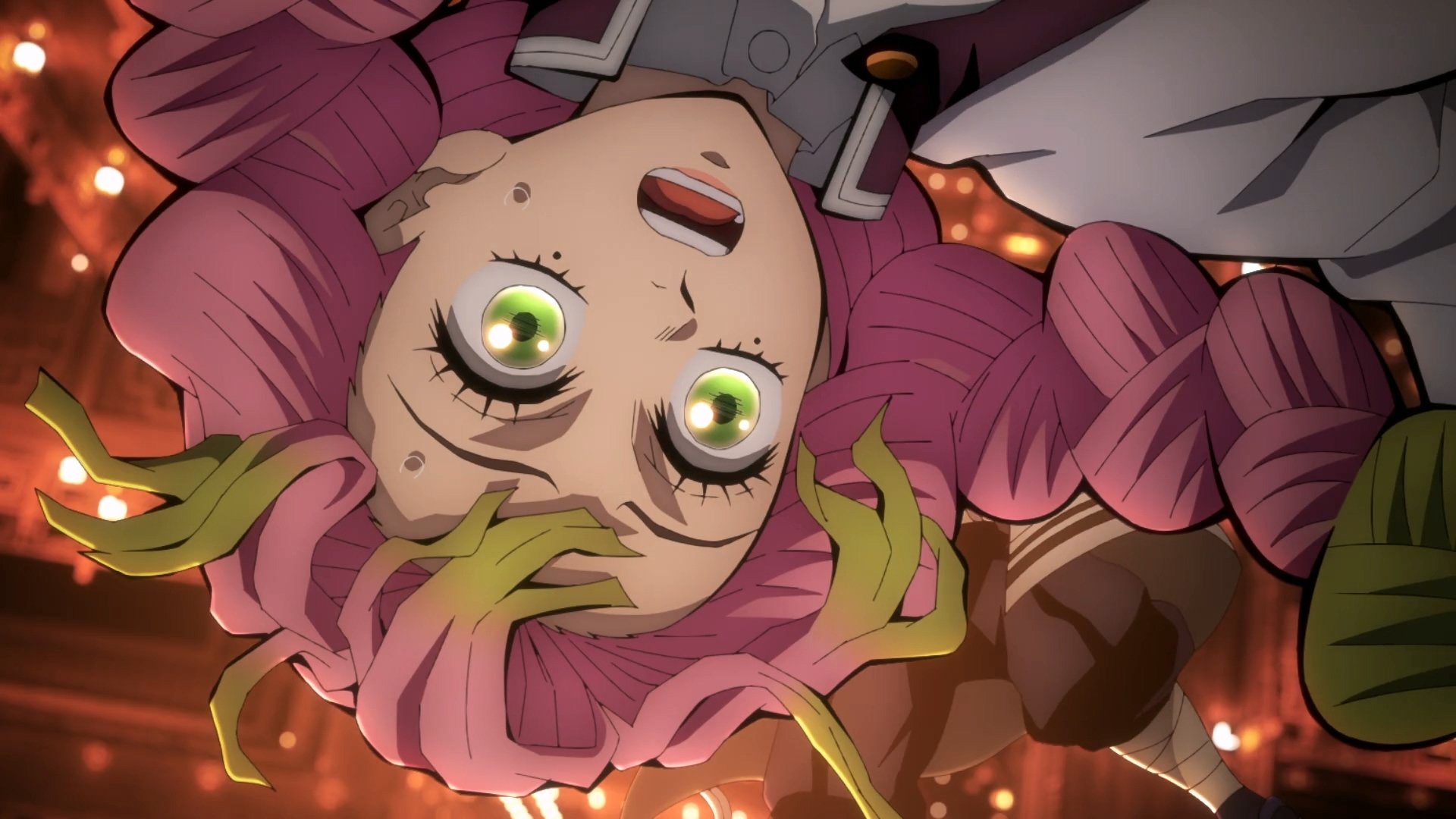 Mitsuri Kanroji HD Wallpaper. Vibrant Demon Slayer Anime Art