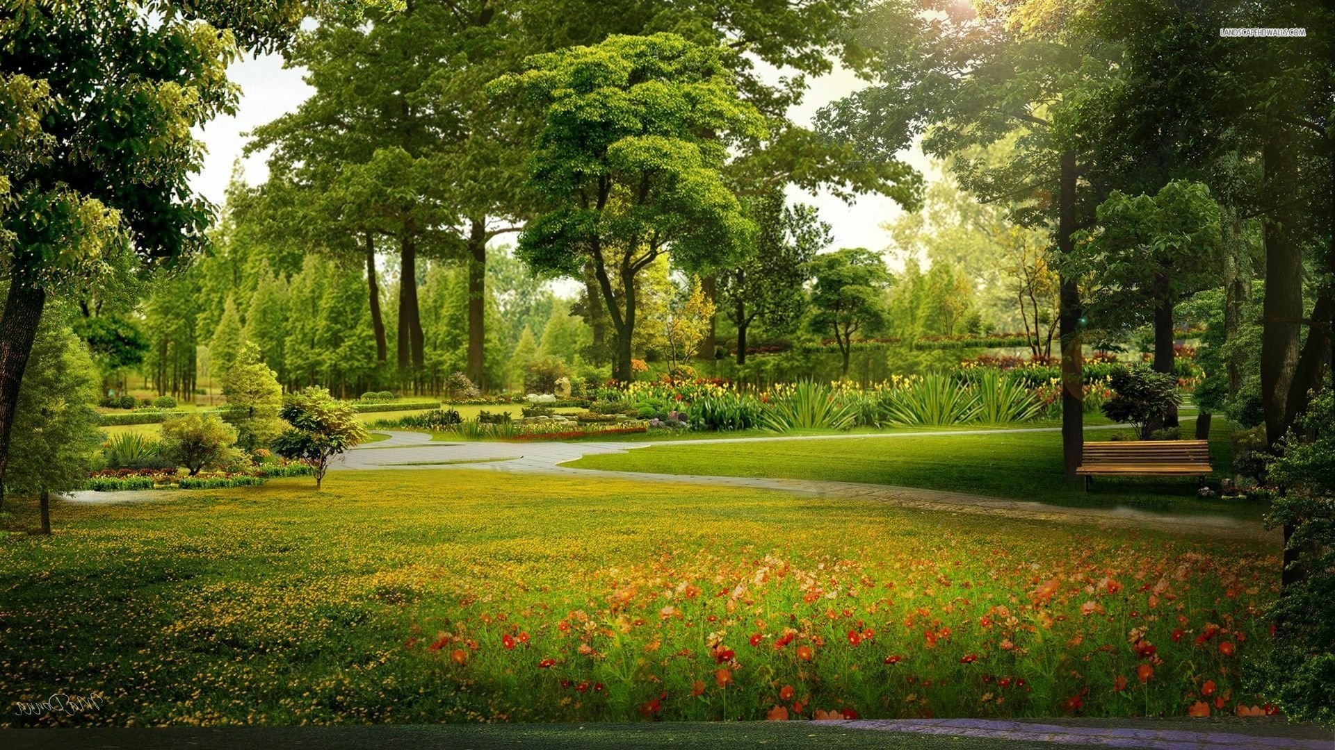 Serene Man Made Garden Oasis