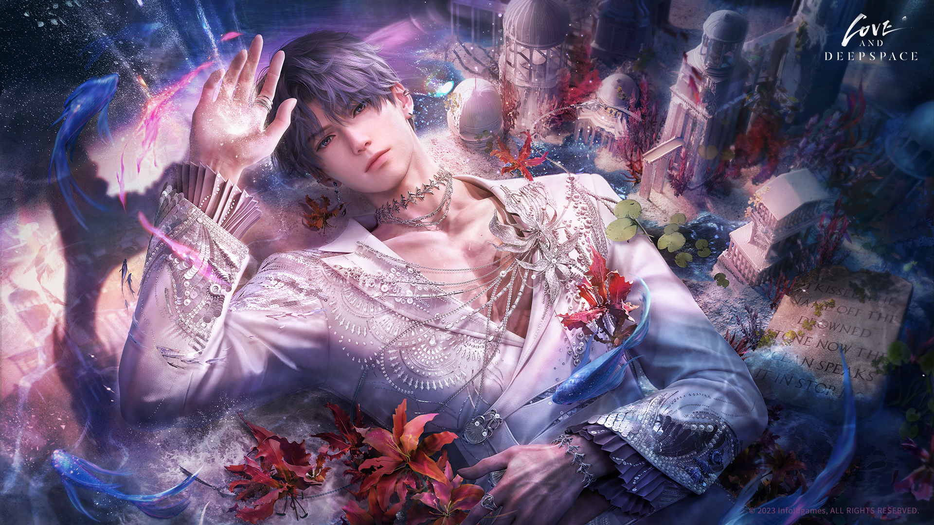 Love and Deepspace Website simulation game with 3D intimate interactions