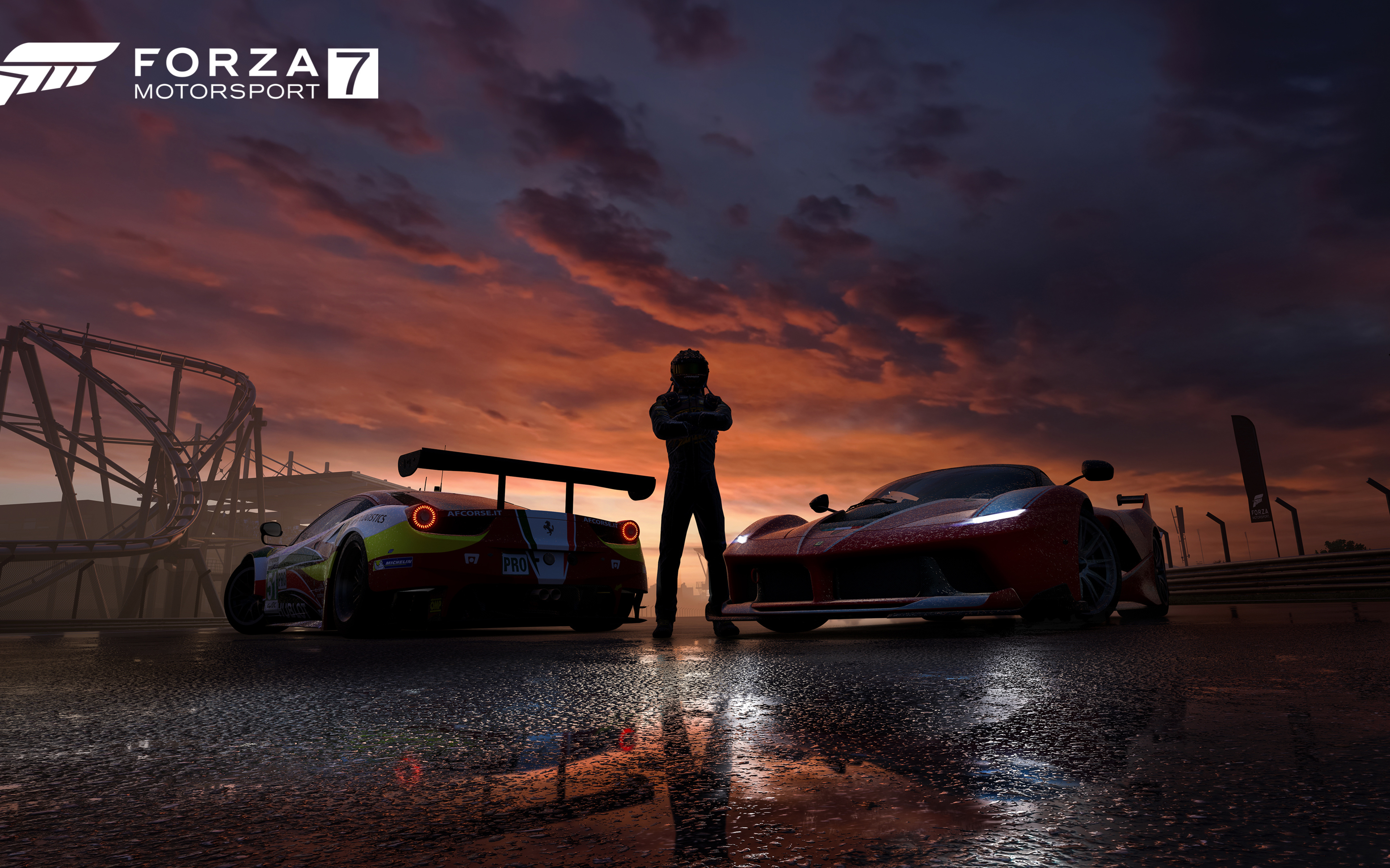Wallpaper Supercar, Race Car, Forza Motorsport 7, Racing Video Game, Racing, Background Free Image
