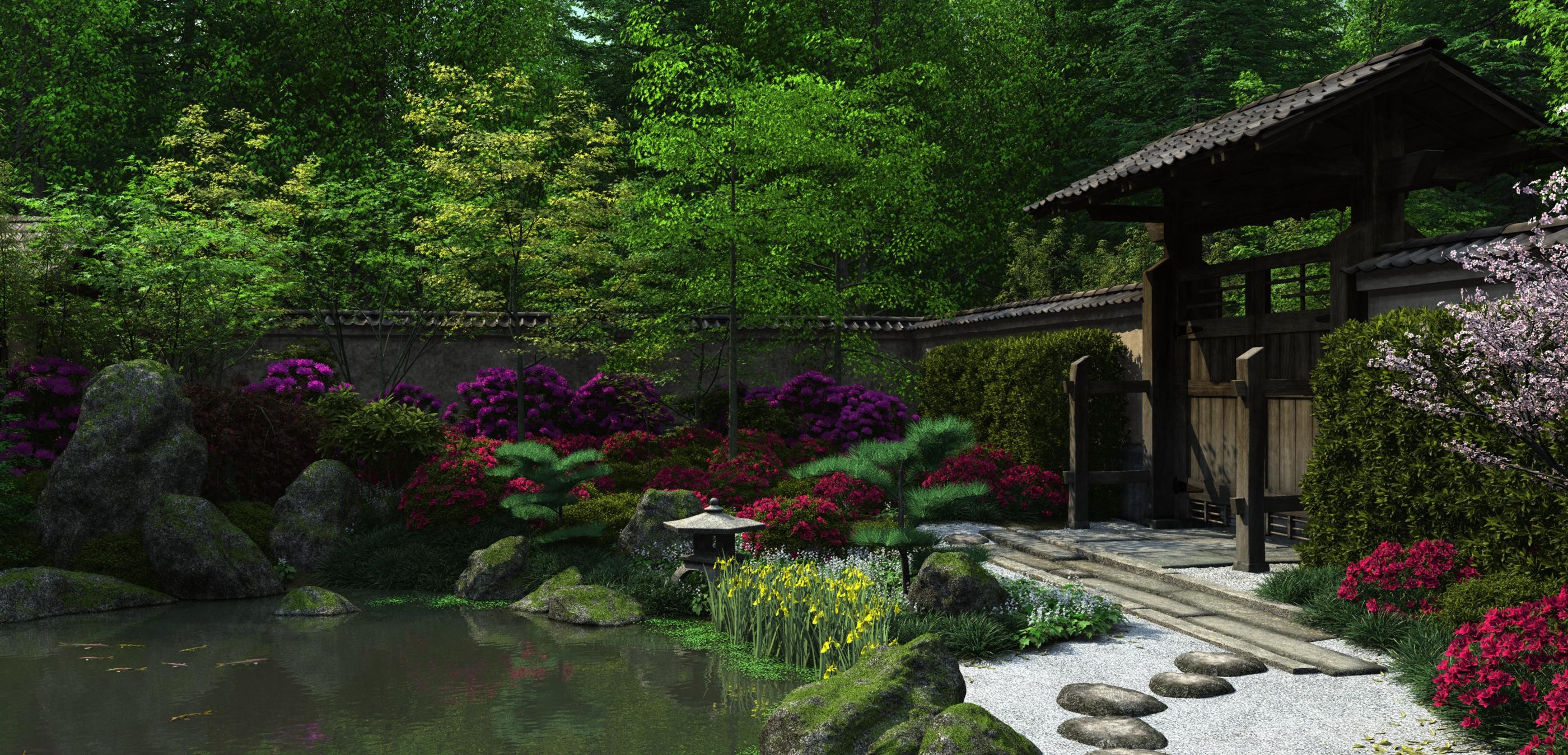 Zen Garden Nature Background Wallpaper 119696
