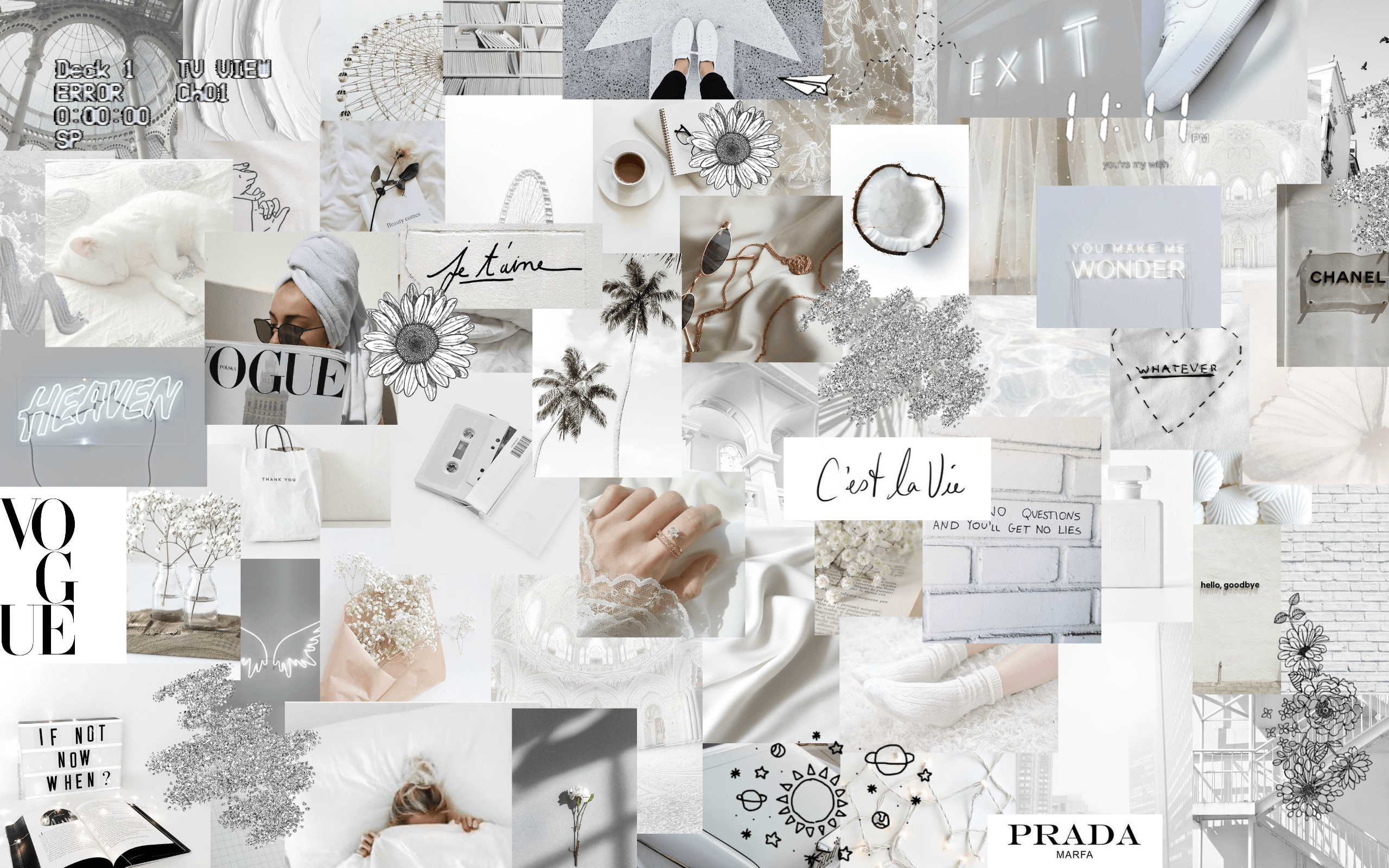 White Collage Wallpaper, HD Background on WallpaperBat