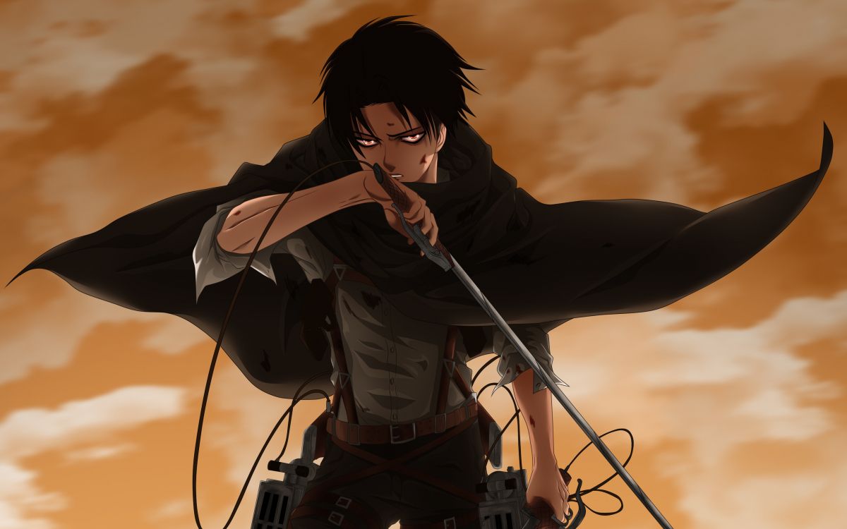 Wallpaper Male Anime Character Holding a Bow, Background Free Image