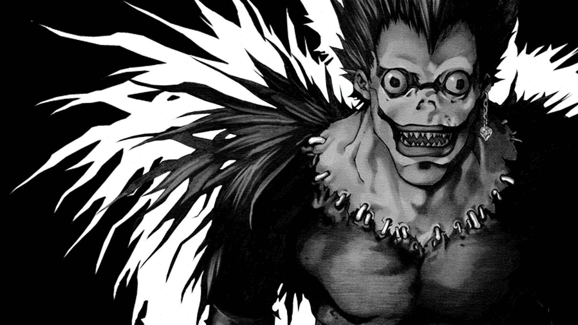 Download Ryuk White Silhouette Wallpaper