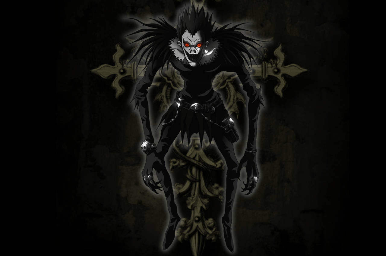Download Ryuk With A Cross Wallpaper