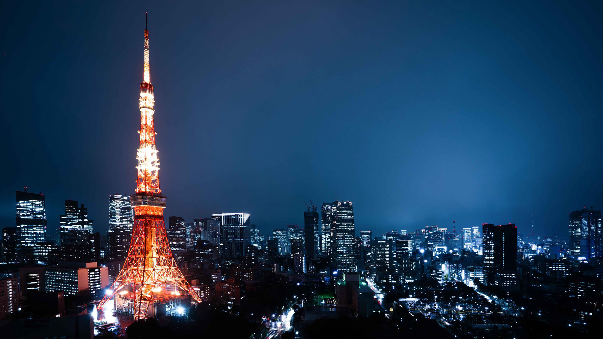Building City Japan Night Tokyo Tokyo Tower HD City Wallpaper