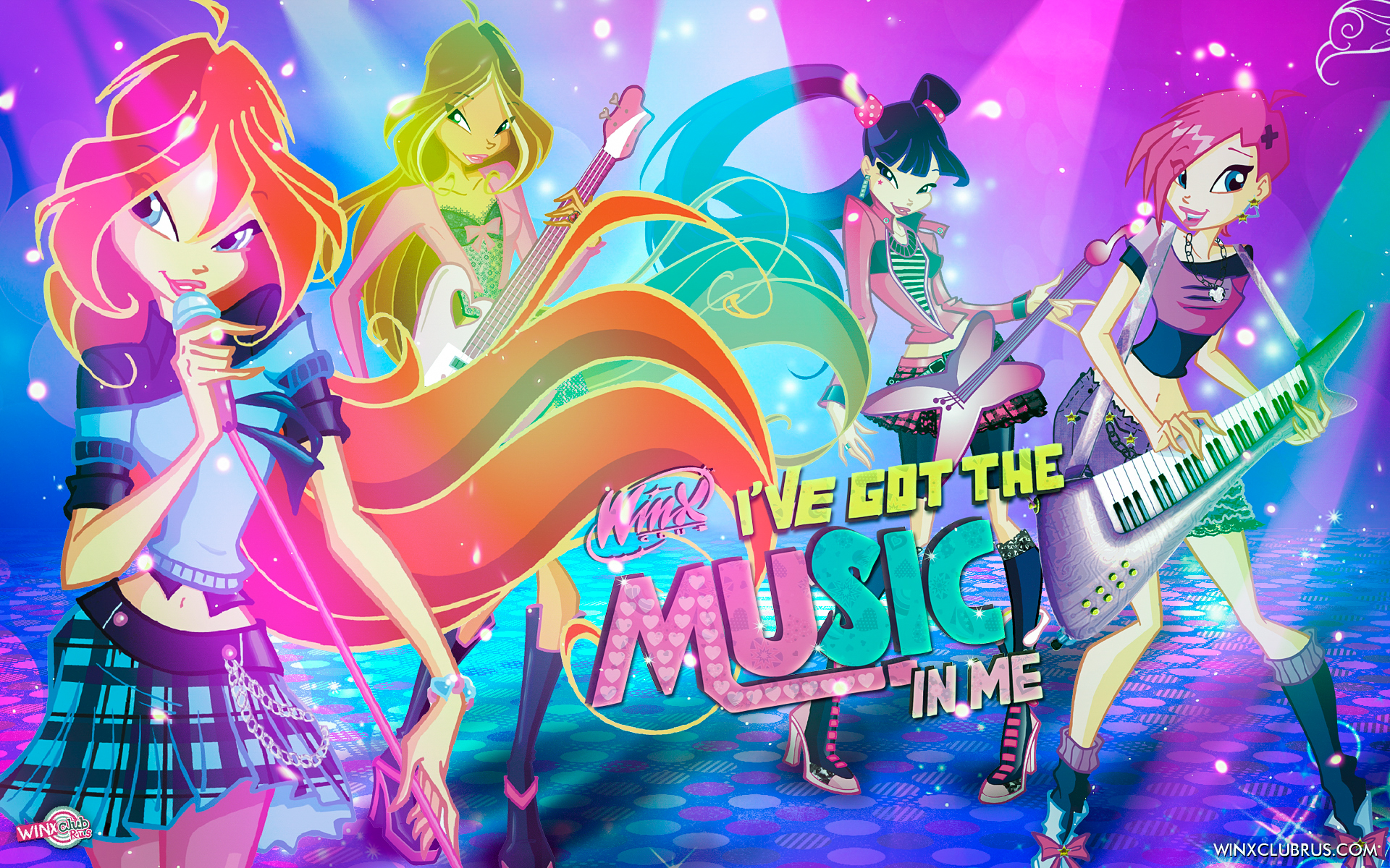 Winx Club new bright and colorful wallpaper with lots of transformations and styles
