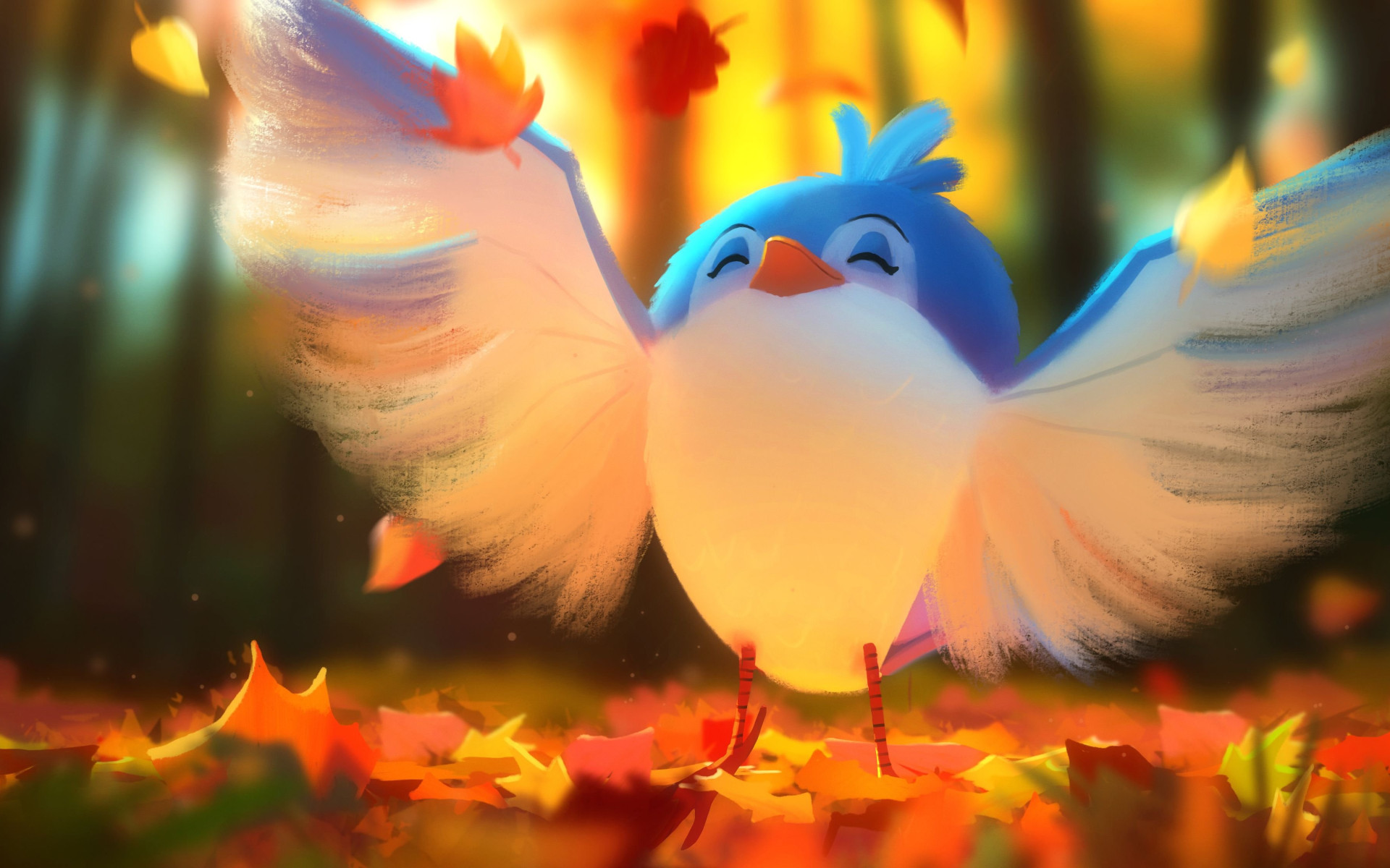 Cute Bird Widescreen Wallpaper 84017
