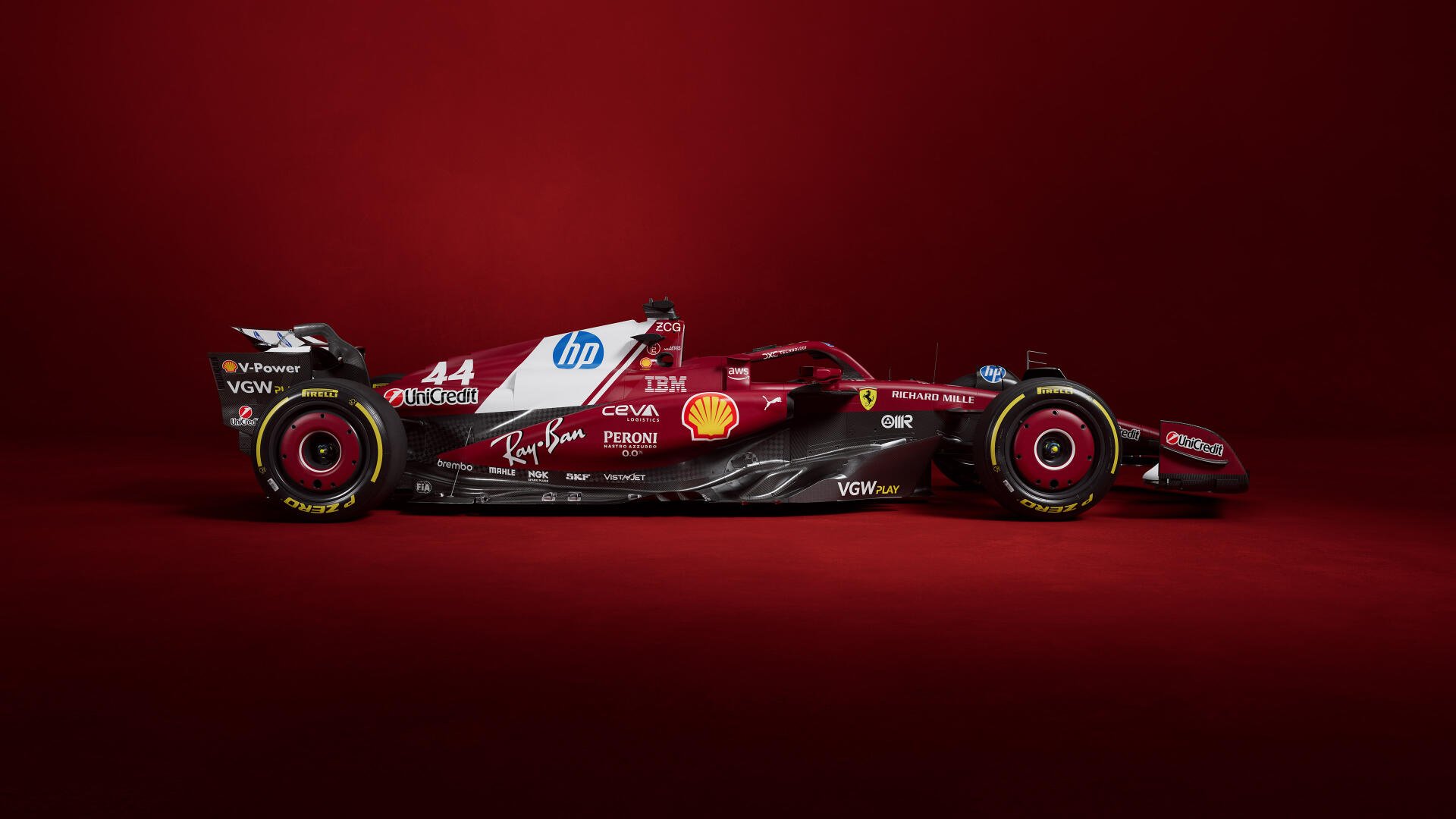 Ferrari SF 25 F1 Racer In Vibrant Red