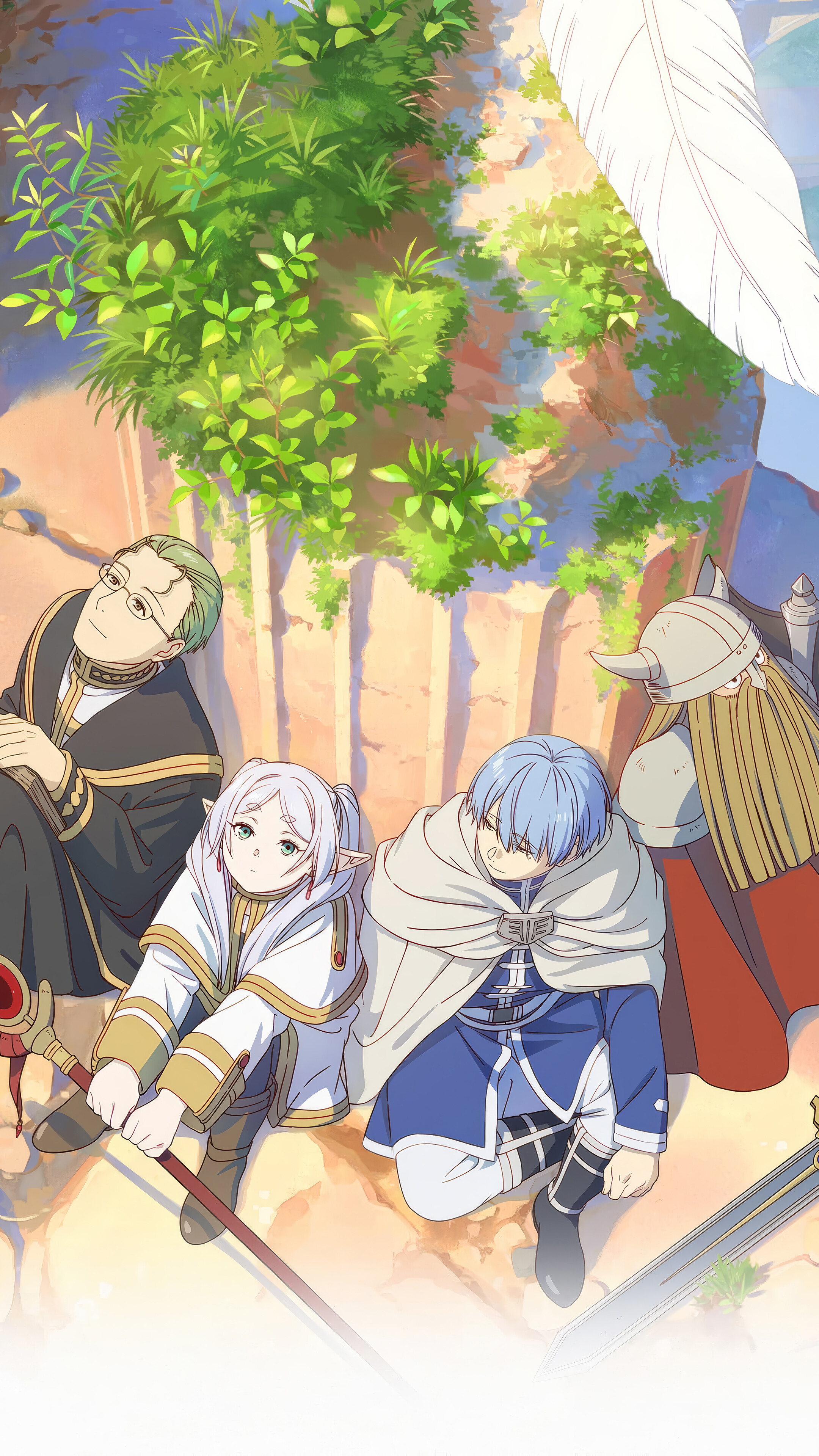 Sousou no Frieren Characters Kraft Frieren Himmel Eisen 4K Wallpaper iPhone HD Phone n