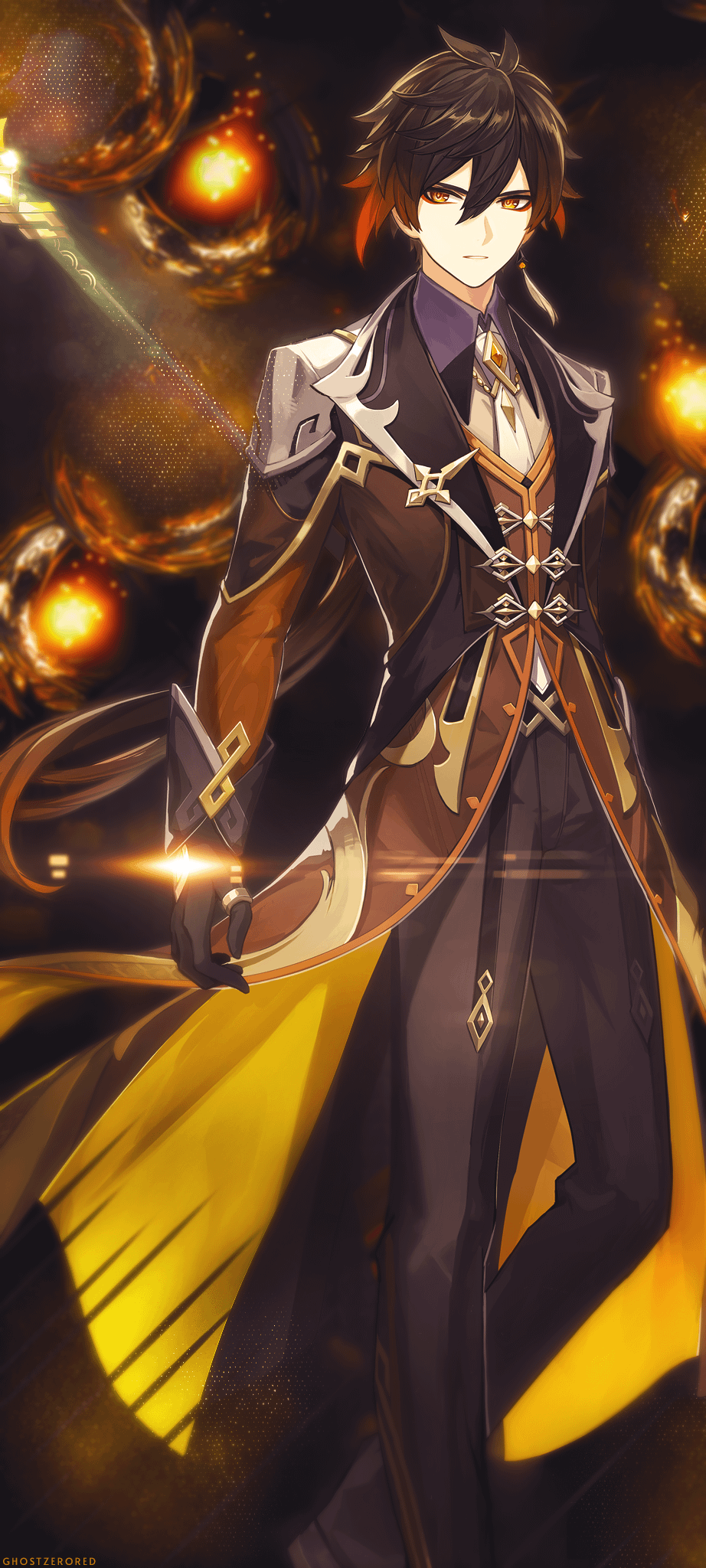 Made Zhongli Mobile Wallpaper (HD Link In Comments), R Genshin_Impact