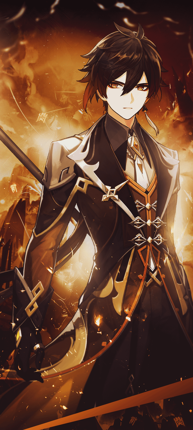 Mobile Background Zhongli, R Genshin_Impact