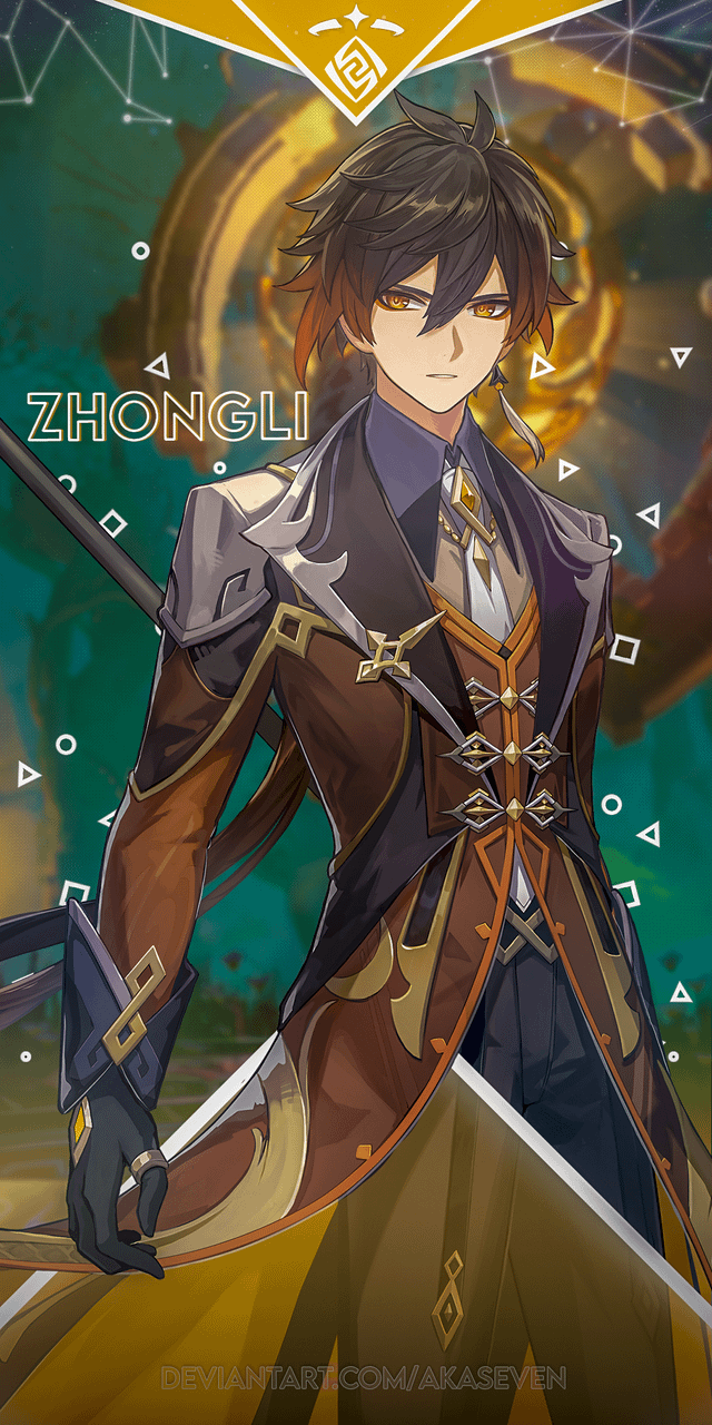 Mobile Wallpaper} Zhongli Venti Xiao Childe Mona Rosaria, R Genshin_Impact