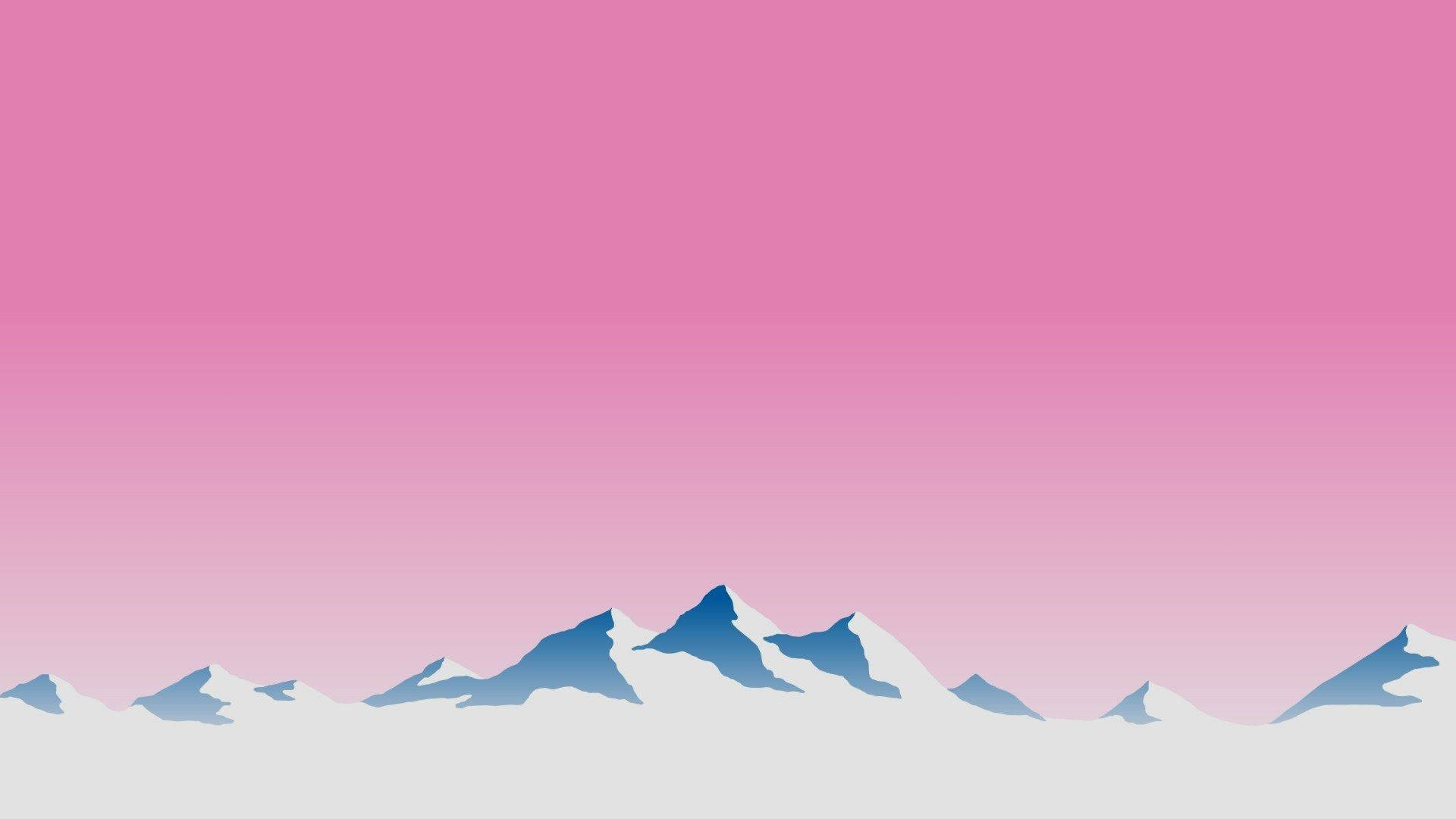 Download Aesthetic Youtube Mountain And Pink Sky Wallpaper