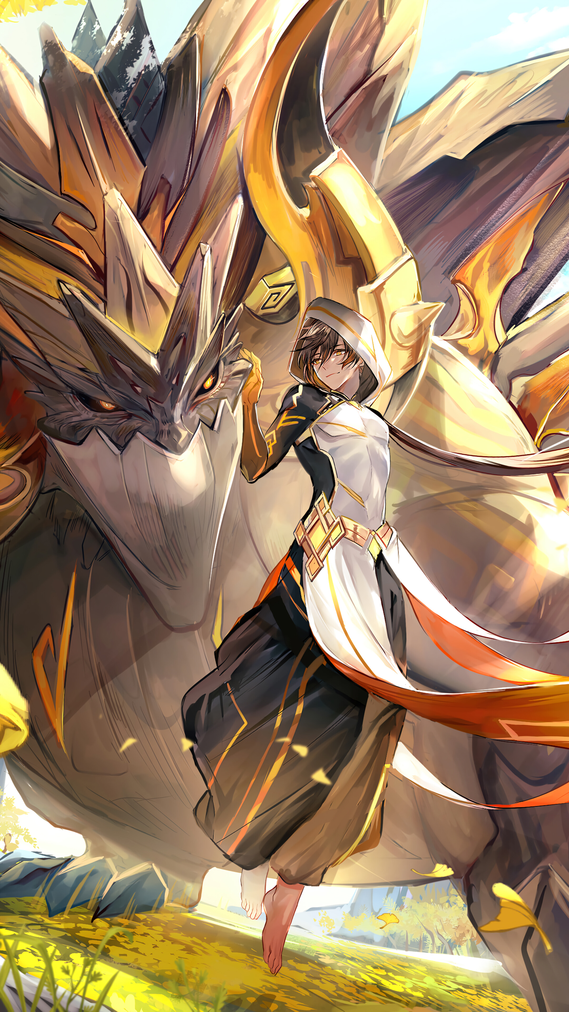Zhongli (Genshin Impact) Wallpaper iPhone Phone 4K e