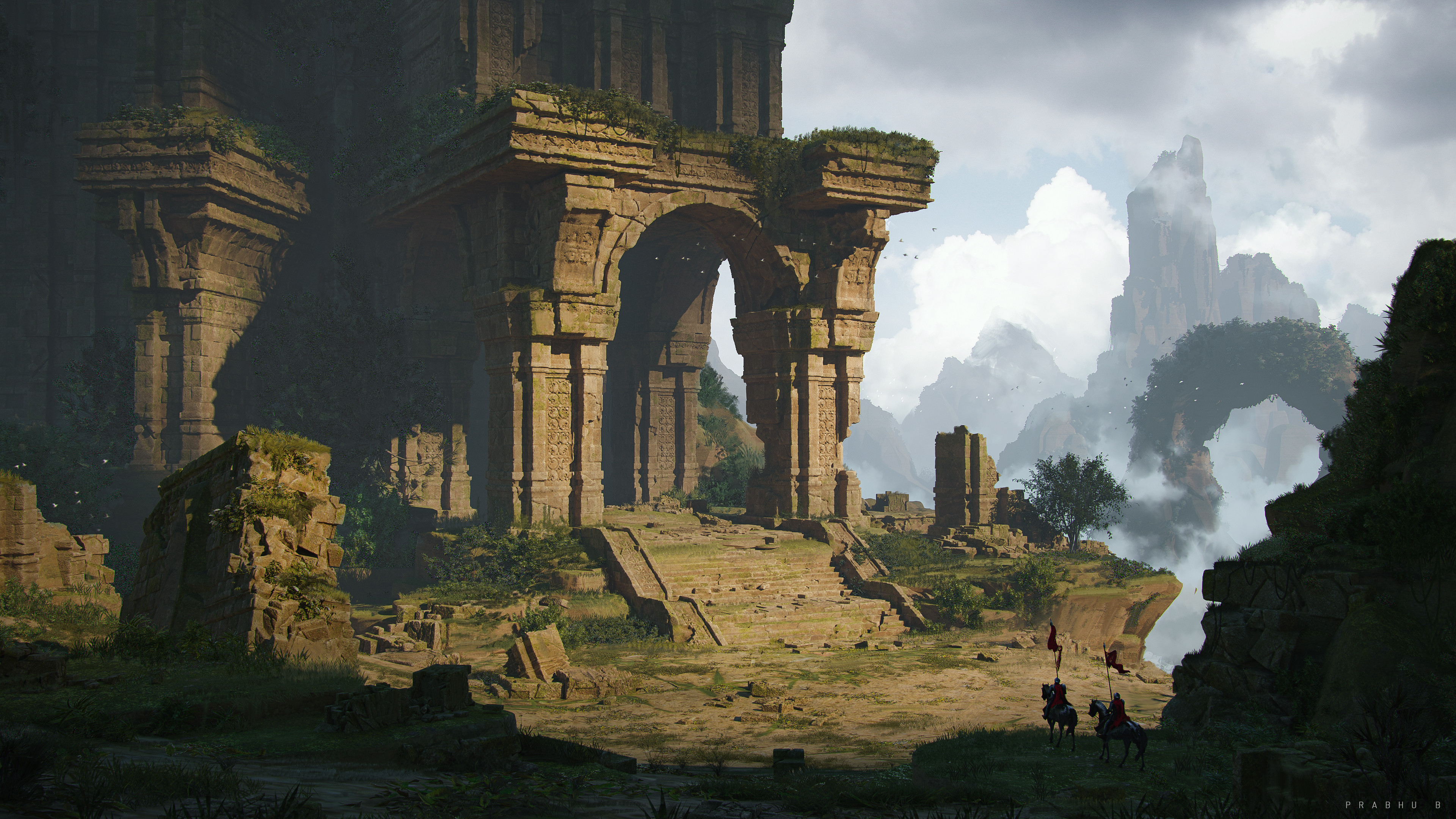 4K Ultra HD Fantasy Ruins: Echoes of a Forgotten Realm