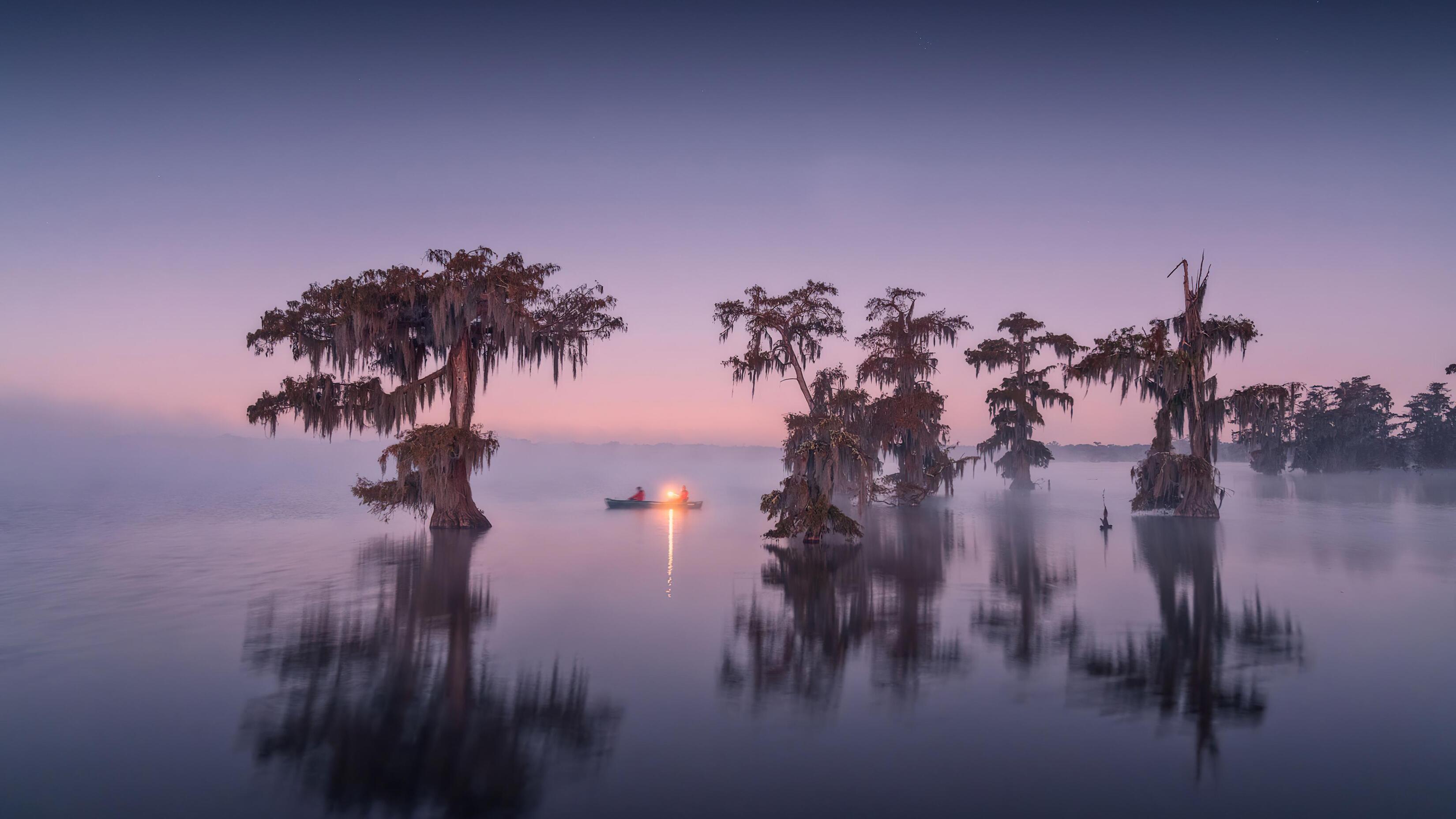 Lake Louisiana Minimalist 2025 Best Ultra HD High Resolution 4K Desktop Background Wallpaper For Mac Linux And Windows PC MacOS U.S.A. United States