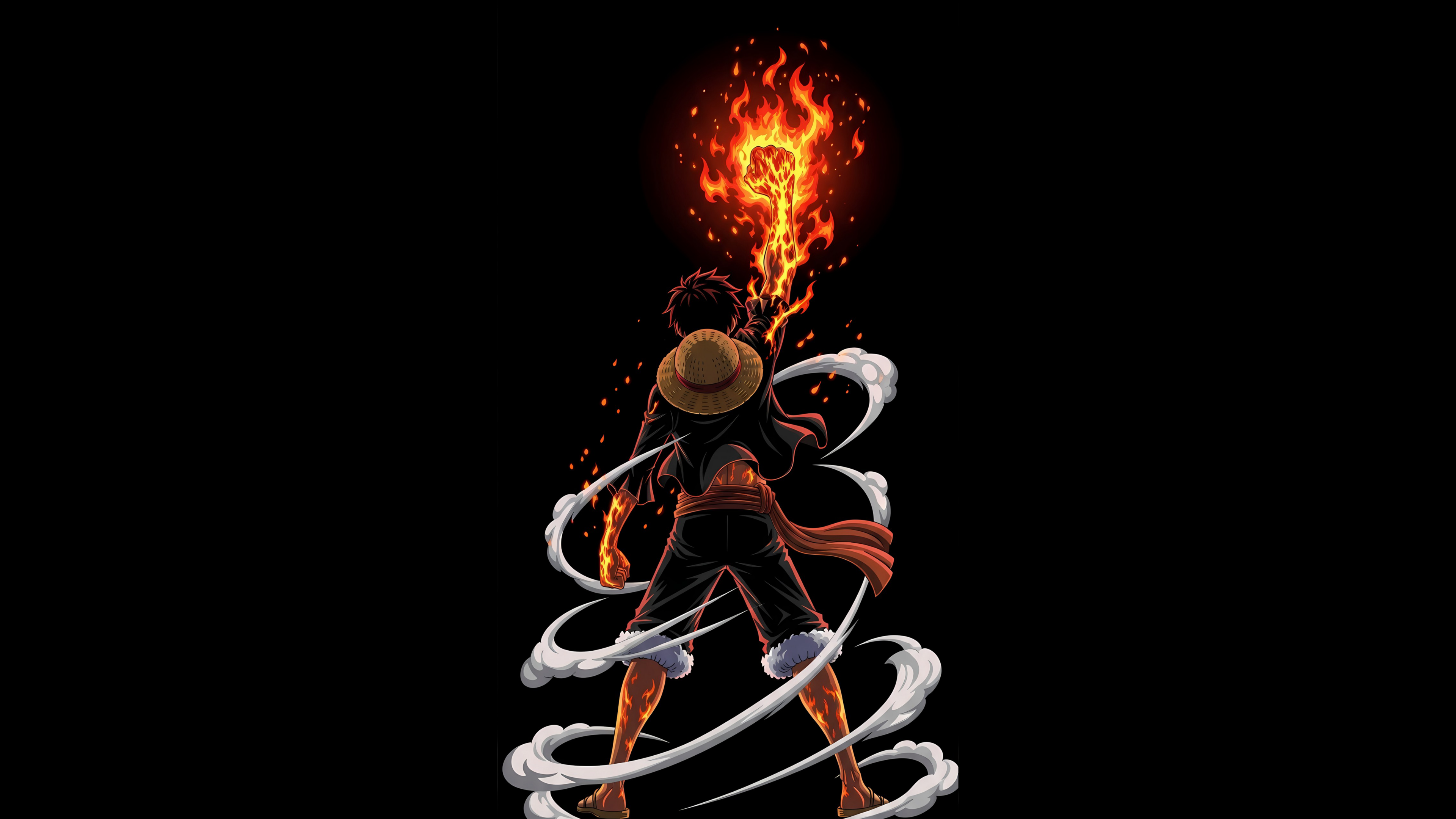 Monkey D. Luffy Wallpaper 4K, Red Hawk, One Piece, AMOLED