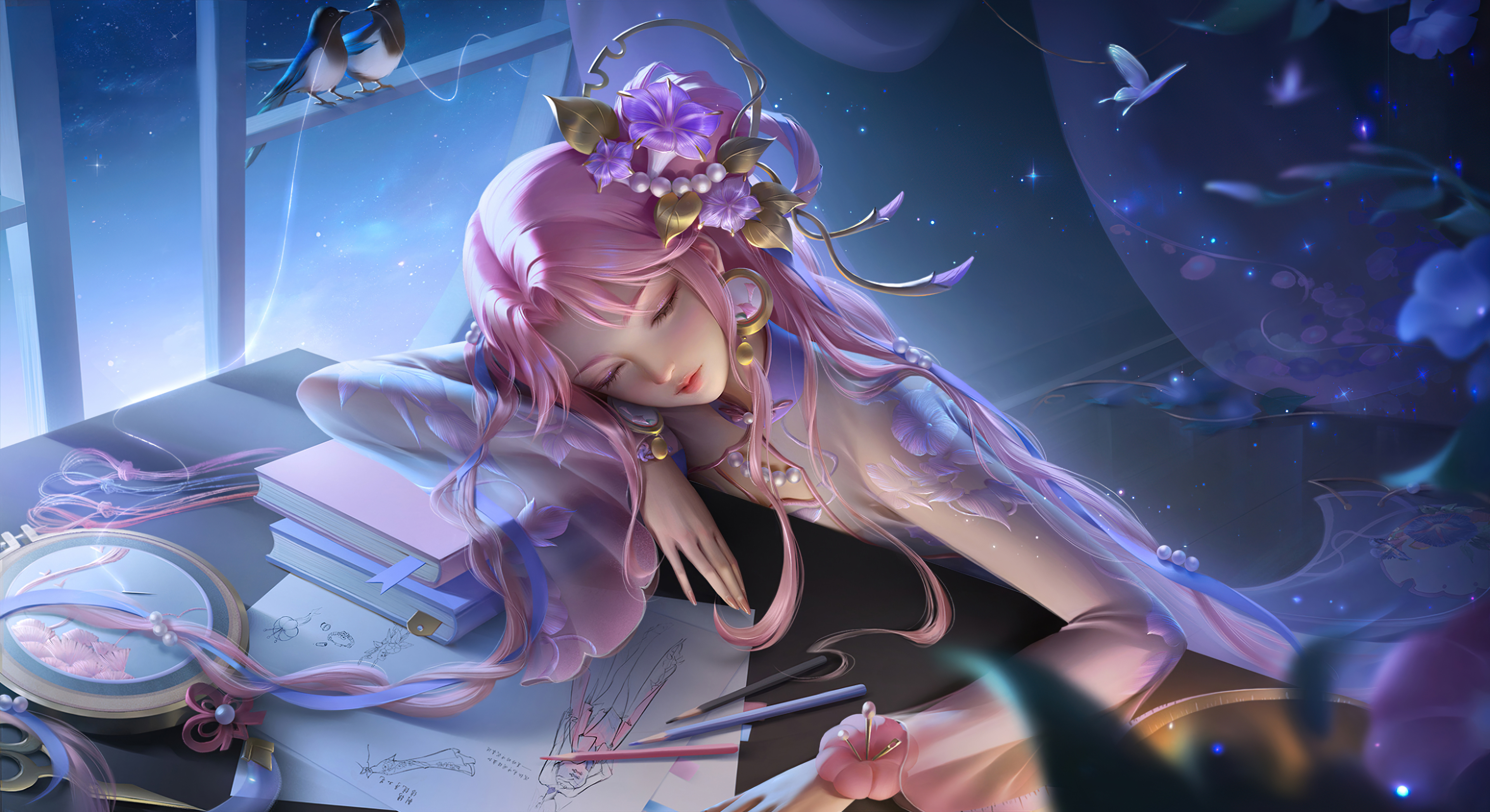 Honor Of Kings Pink Hair Anime Girl Wallpaper, HD Games Wallpaper, 4k Wallpaper, Image, Background, Photos and Picture