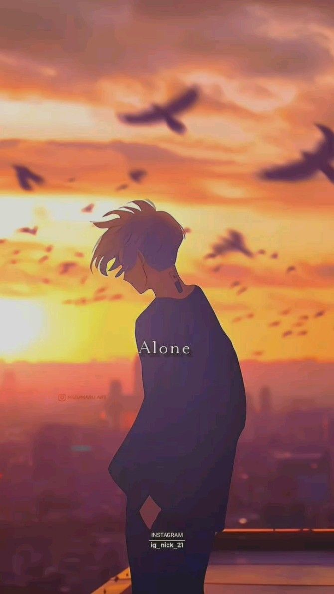 Alone Anime Boy Wallpaper, HD Background on WallpaperBat