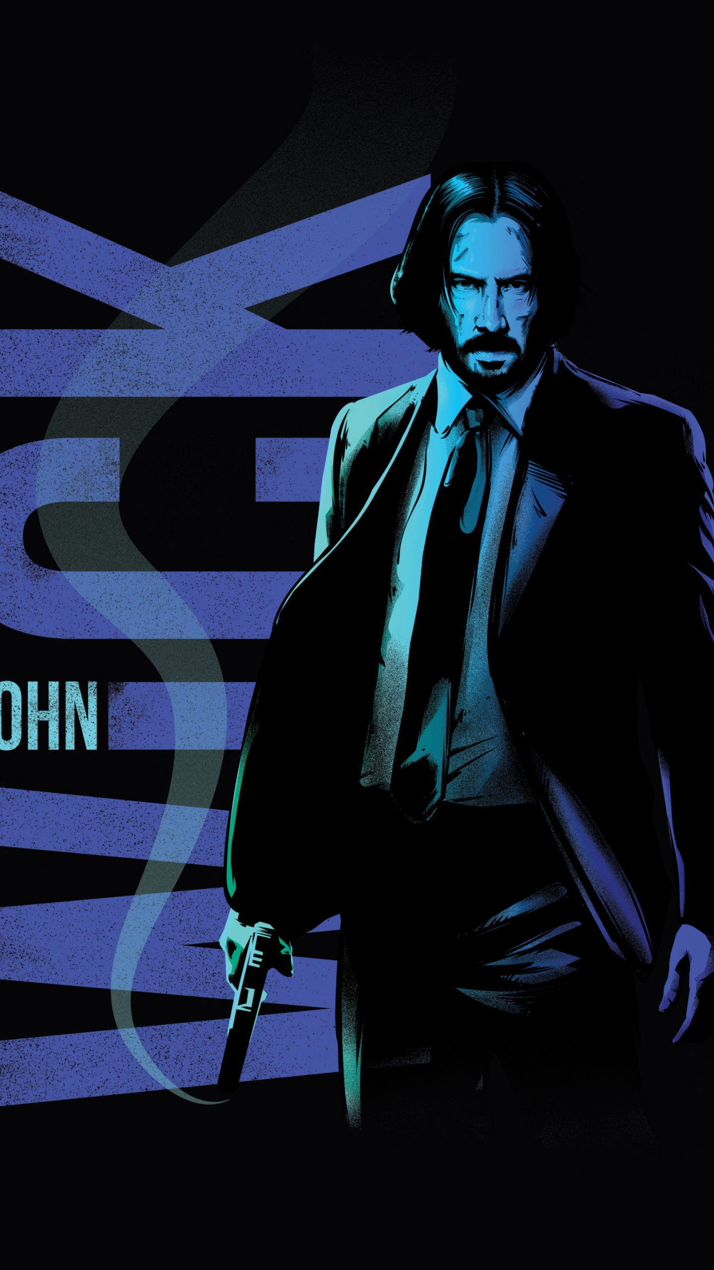 John Wick Wallpaper 4K, AMOLED, Black background
