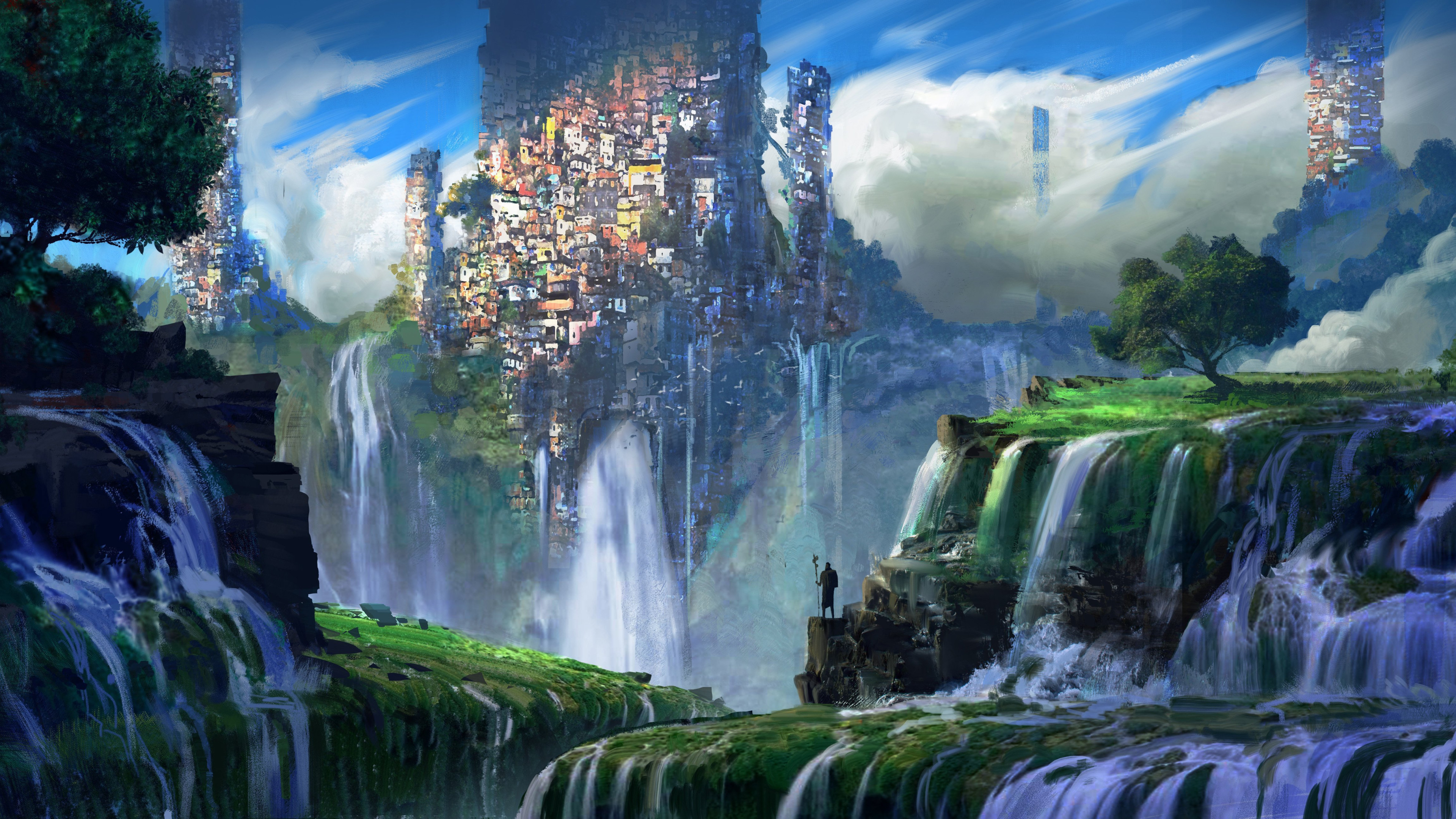 Fantasy Waterfall Desktop Wallpaper 112063