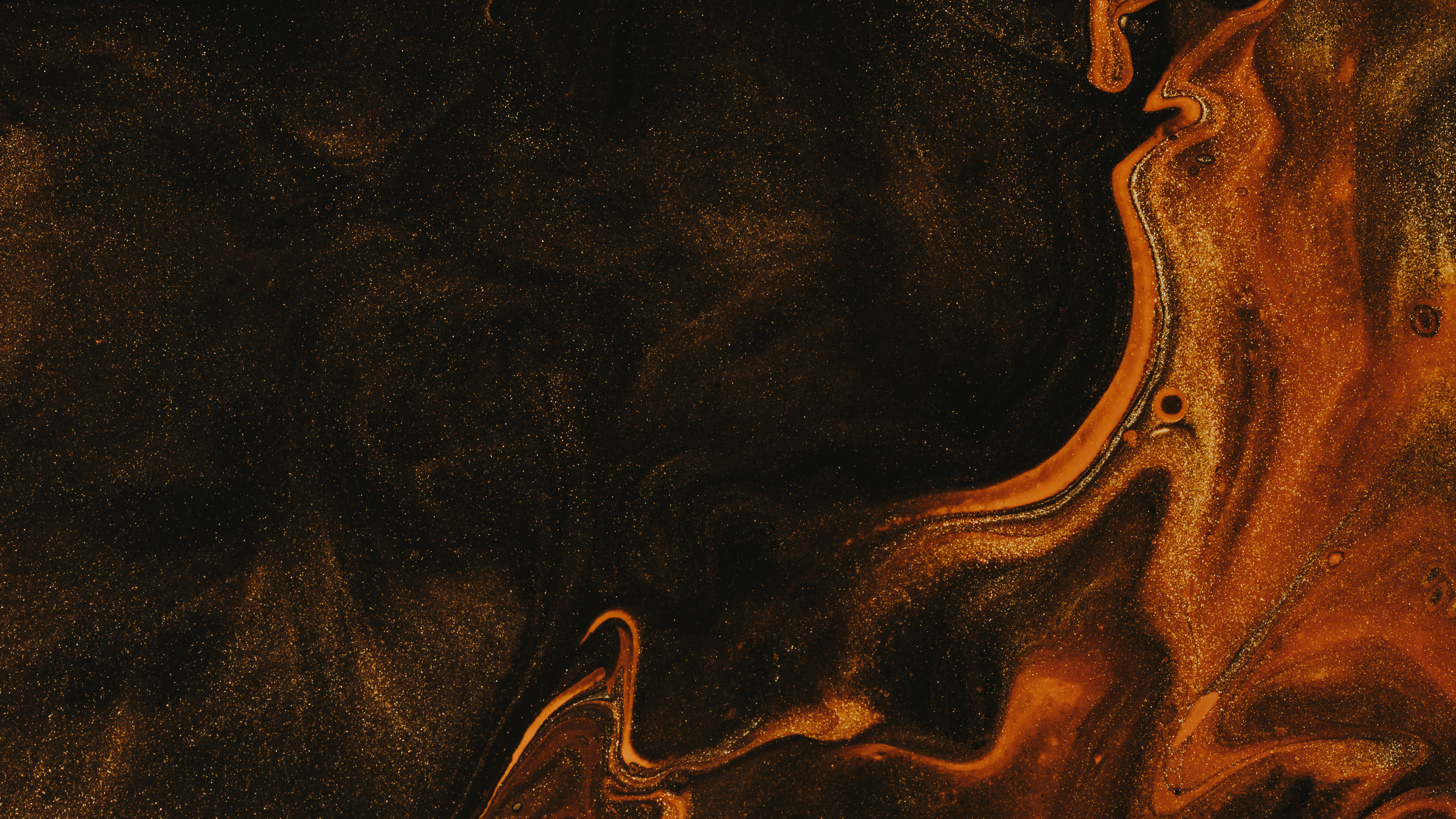 Black Brown Paint Stains 4K 5K HD Abstract Wallpaper