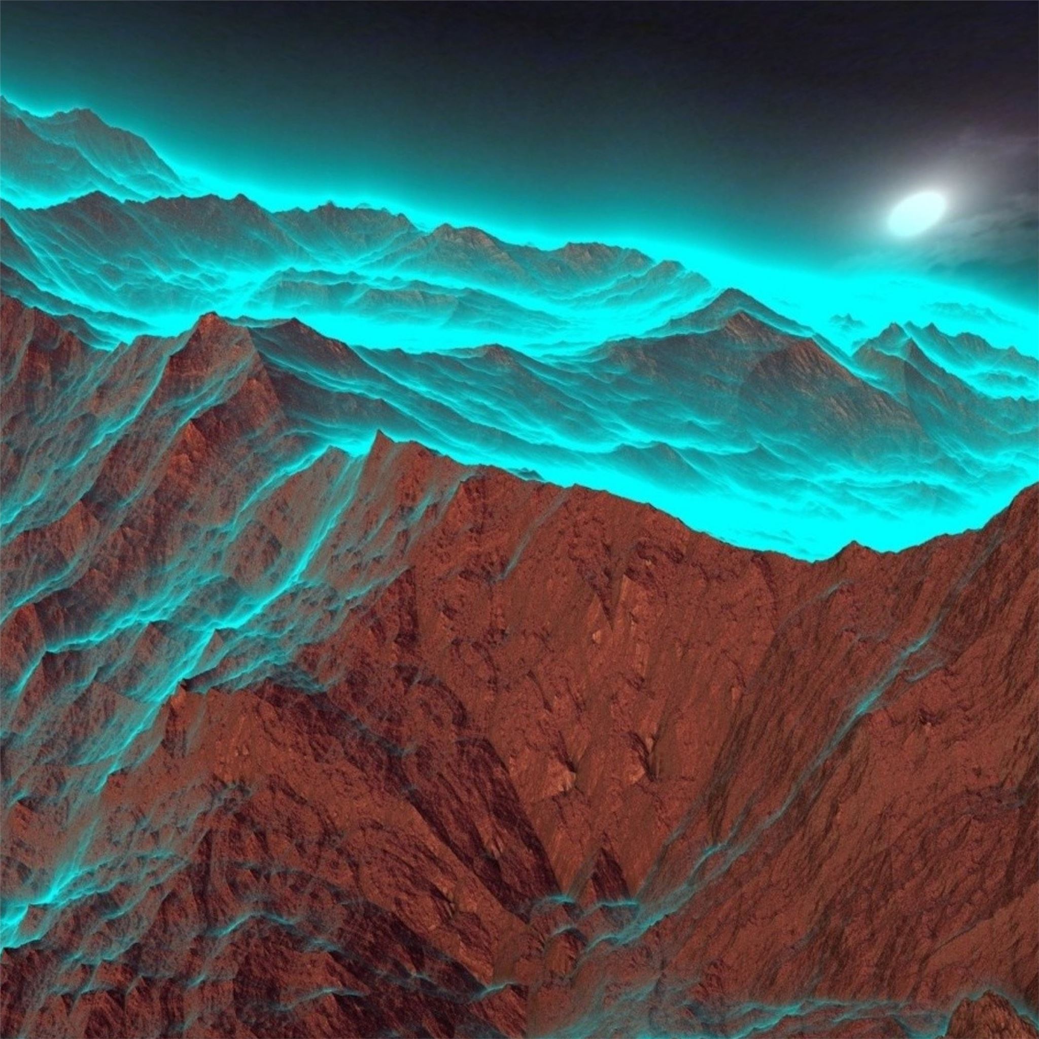 mountain top landscape dreamy fantasy 4k iPad Air Wallpaper Free Download