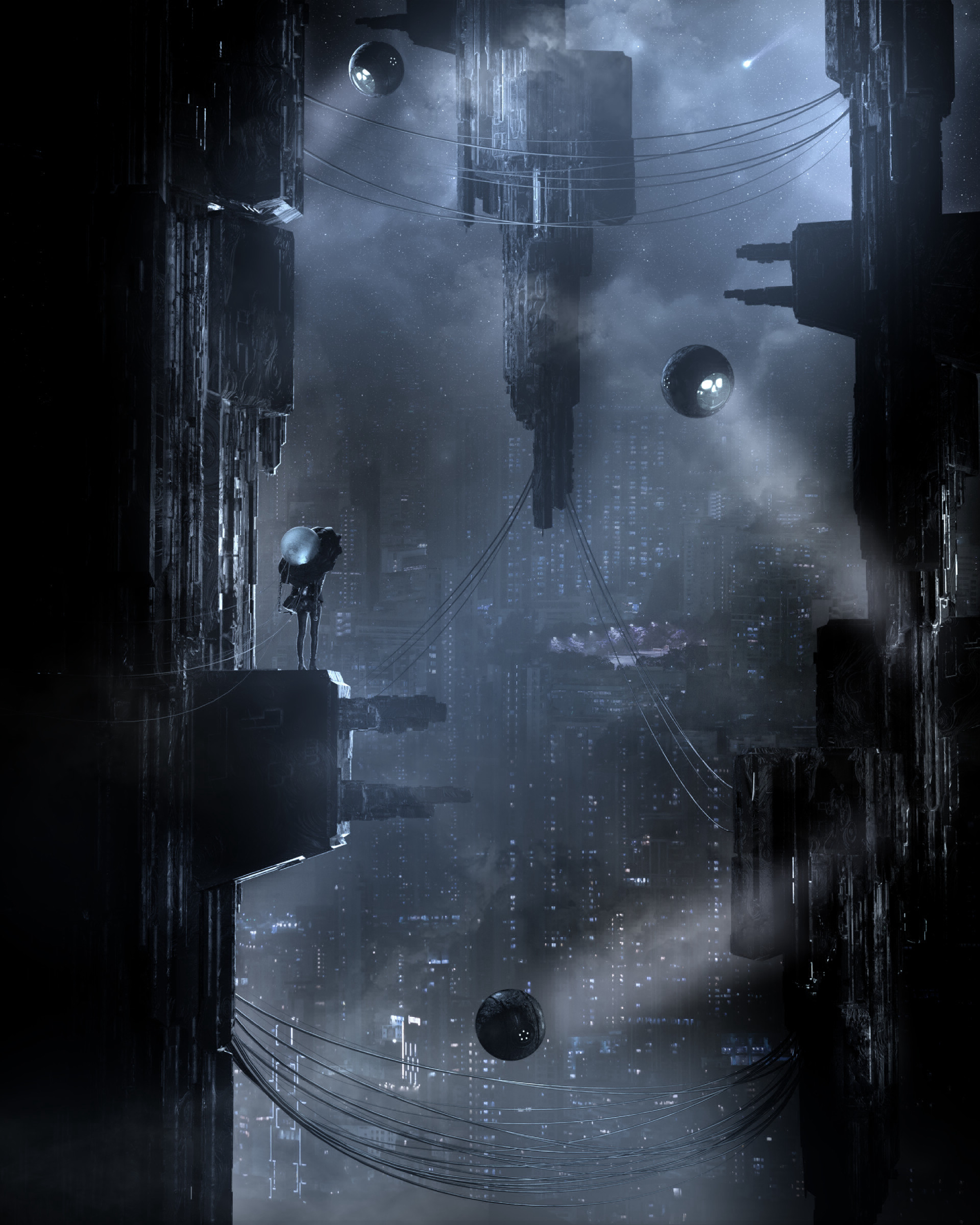 Phone wallpaper: Cyberpunk, Futurism, Dark, Sci Fi, City 155847