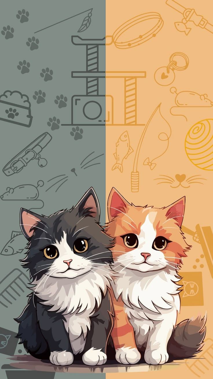 Cute Anime Cat Wallpaper, HD Background on WallpaperBat
