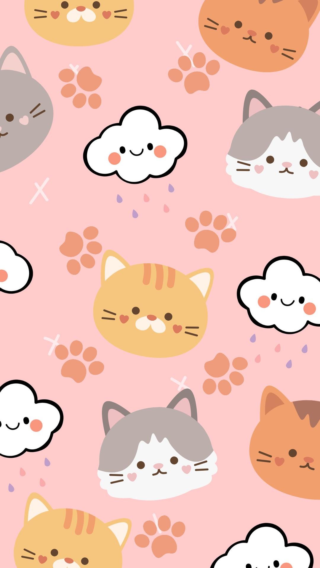 Cat Phone Background- Kitty Background- Cat Wallpaper- Phone Background