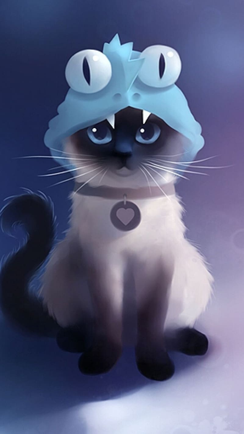 Cute Anime Cat Wallpaper, HD Background on WallpaperBat