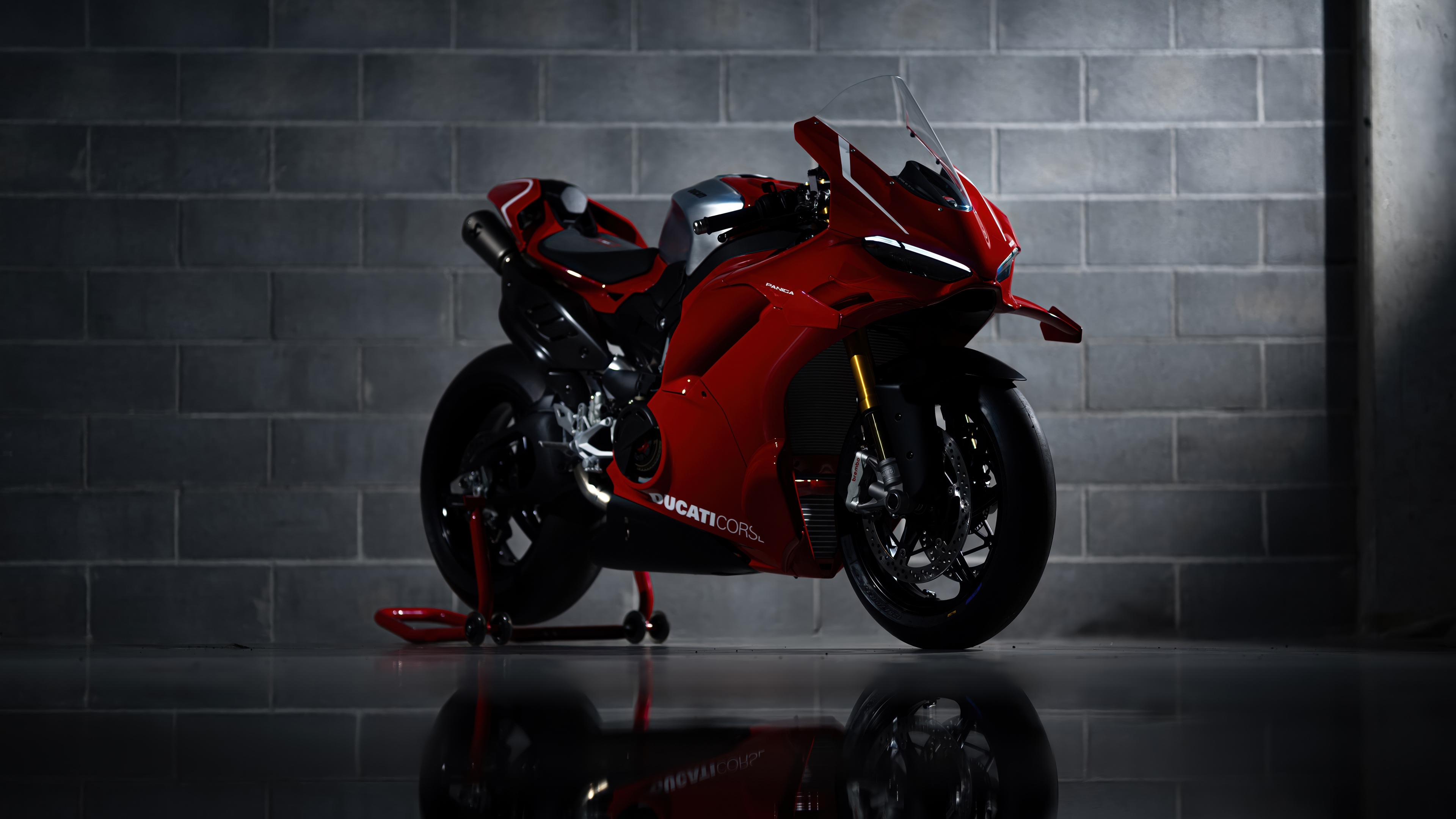 Ducati Panigale V4 R Wallpaper 4K, Performance bike, Red bikes, 5K