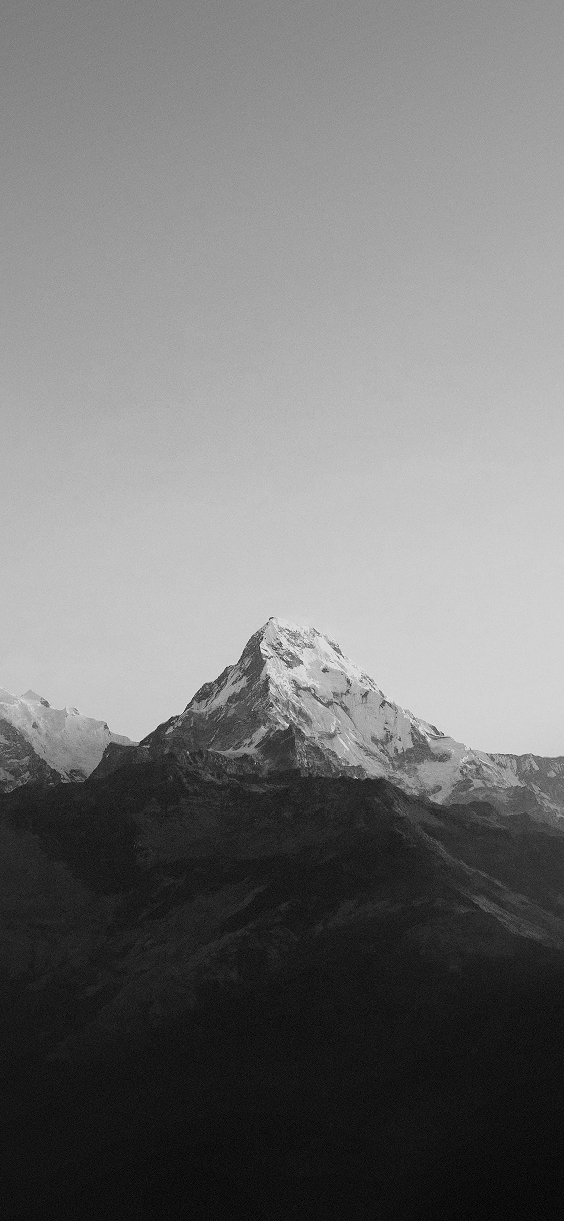 iPhoneXpapers bw dark high sky nature rocky
