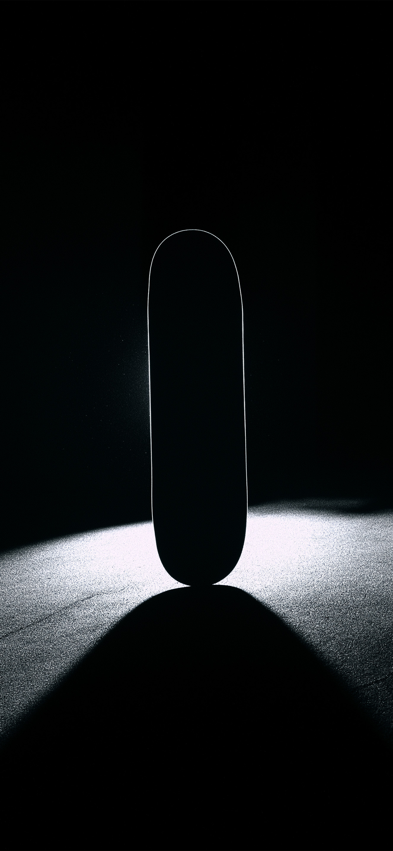 Minimalist Skateboard Silhouette Dark Street Wallpaper iPhone