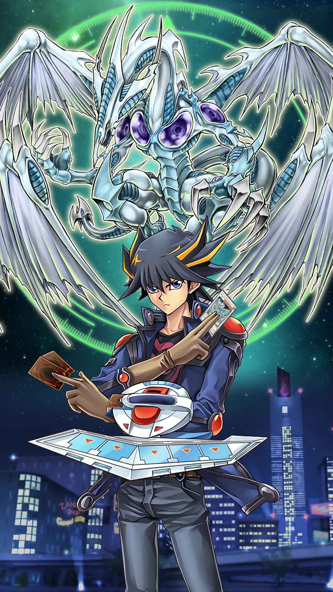 Yusei and Stardust Dragon Phone Wallpaper