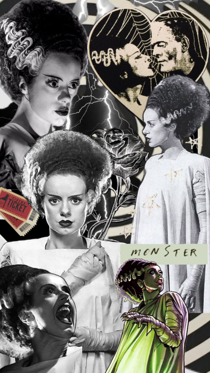 Bride of Frankenstein #brideoffrankenstein #halloween #frankenstien. Halloween wallpaper cute, Frankenstein art, Bride of frankenstein halloween