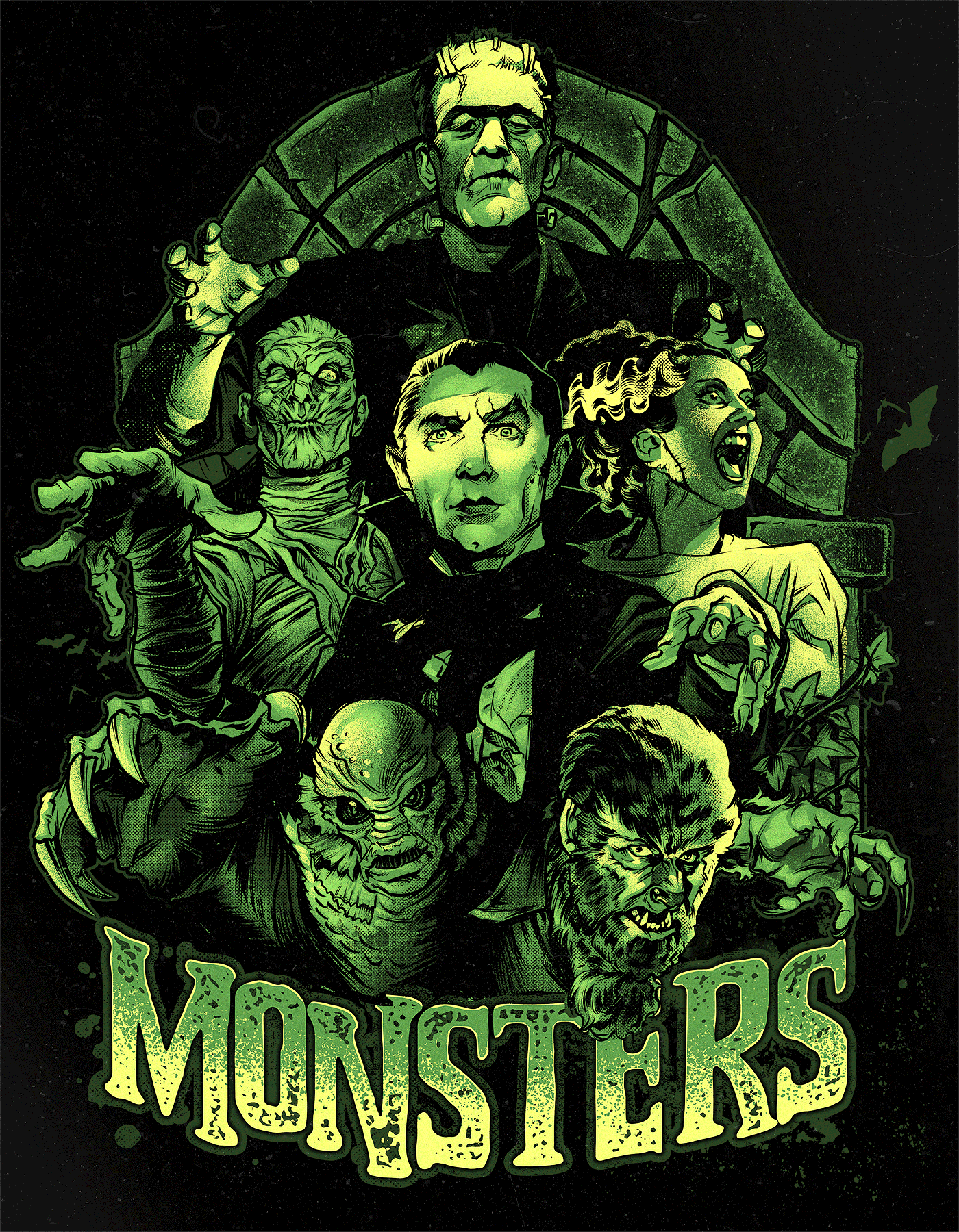 Classic Monsters. GIFs - Behance