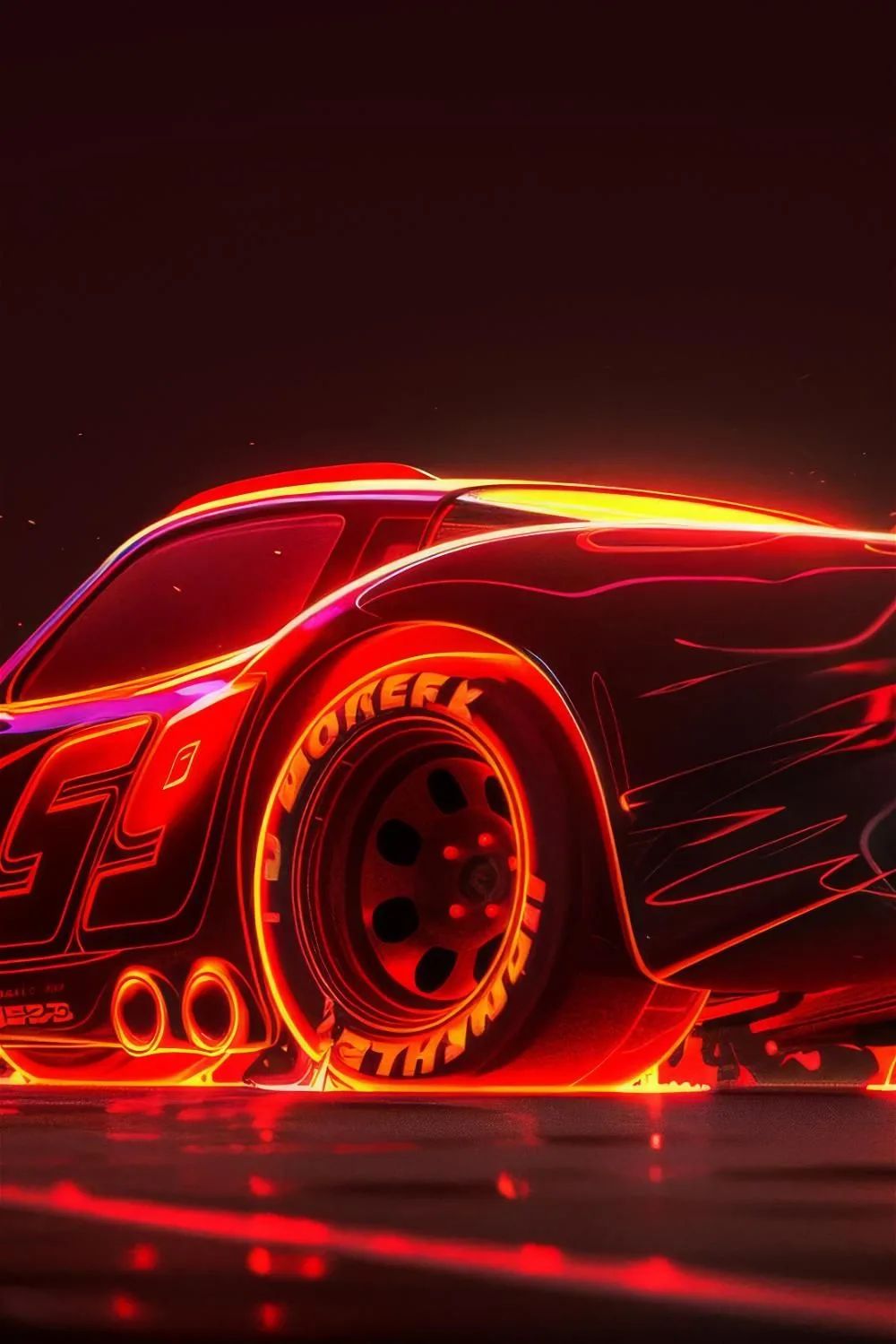 Harry Potter Themed Lightning McQueen In Pixar Style