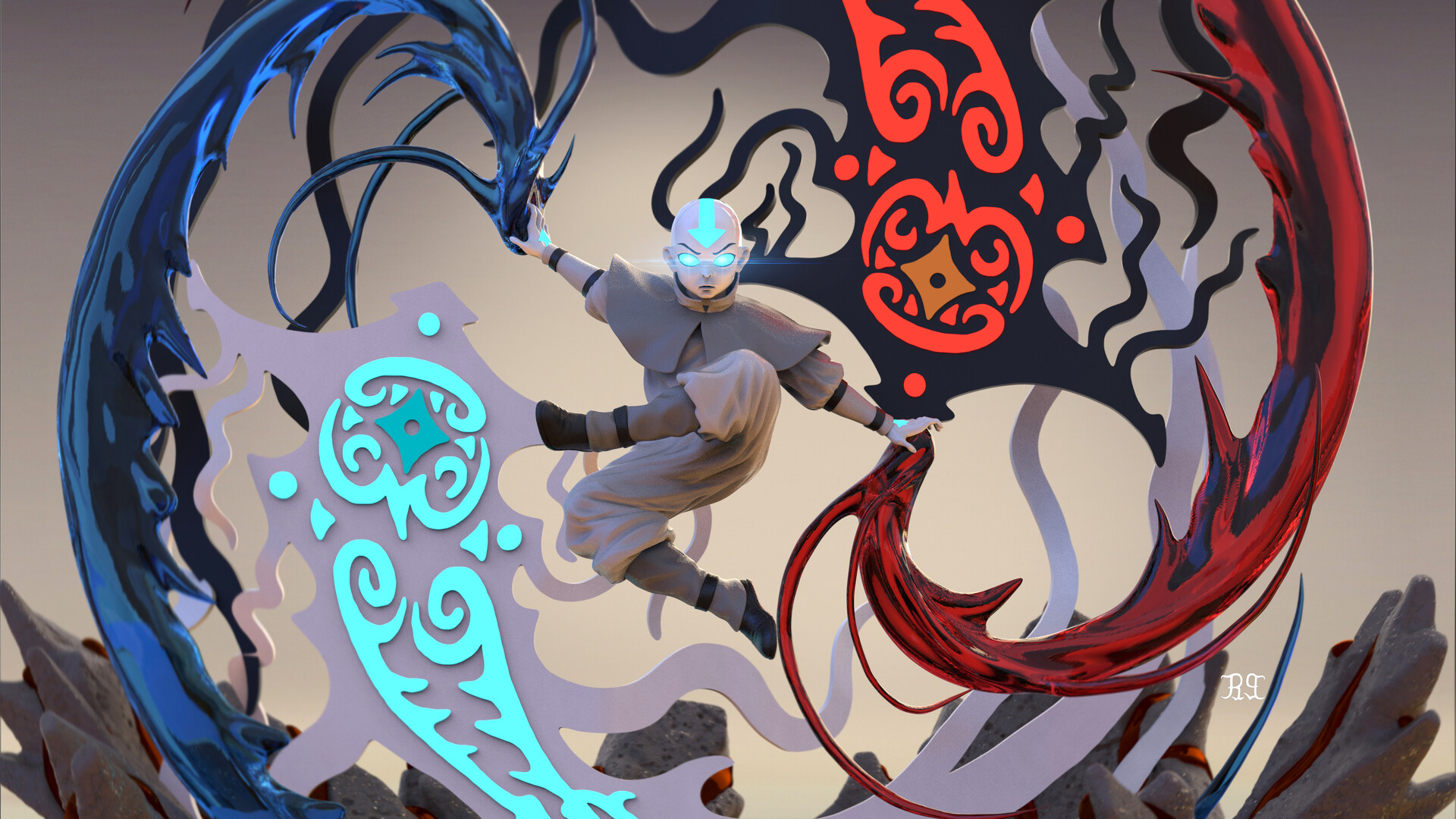 SM Bonin Aang , Raava and Vaatu
