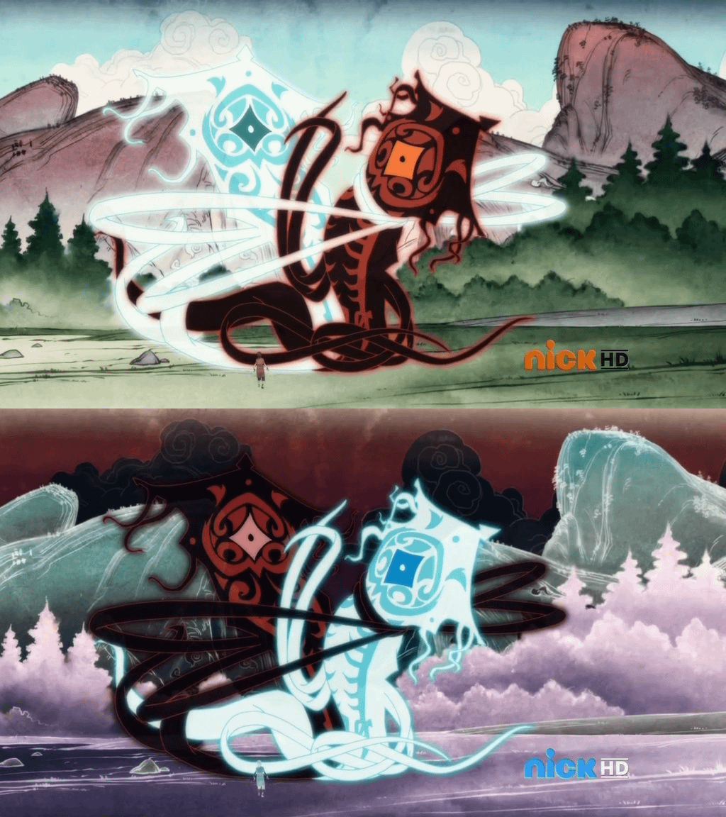 SPOILER Raava and Vaatu are identical but inverted