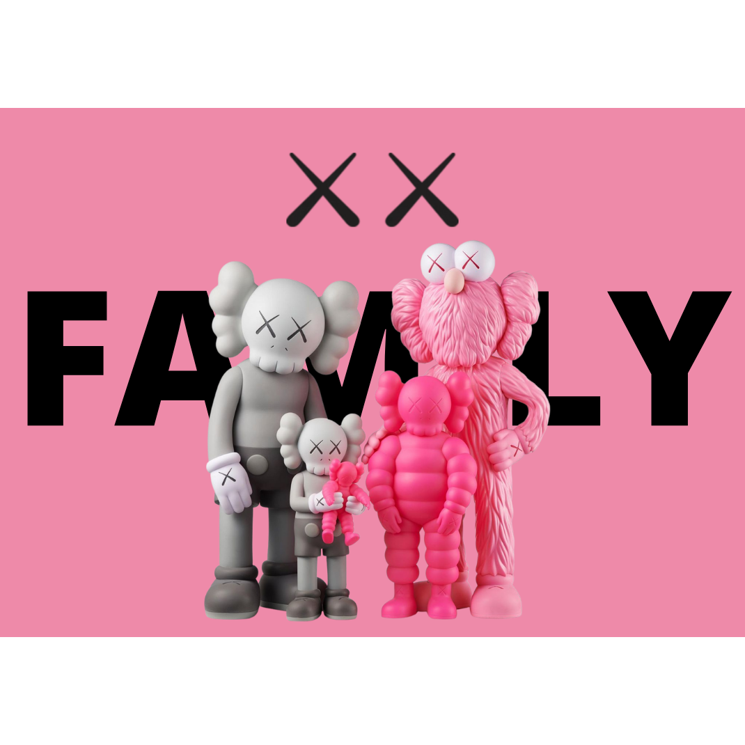 KAWS Family (Grey / Pink) Figures